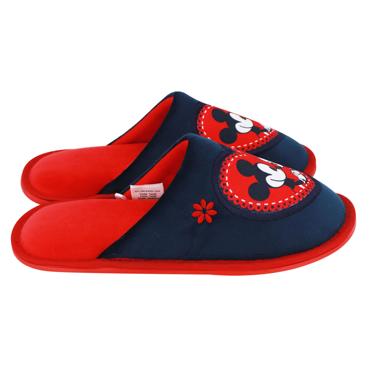 Foto 4 pulgar | Pantuflas Para Dama Disney Mickey Y Minnie Mouse