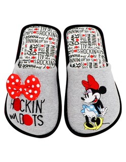 Foto 1 | Pantufla Disney Minnie Mouse Color Gris Para Dama