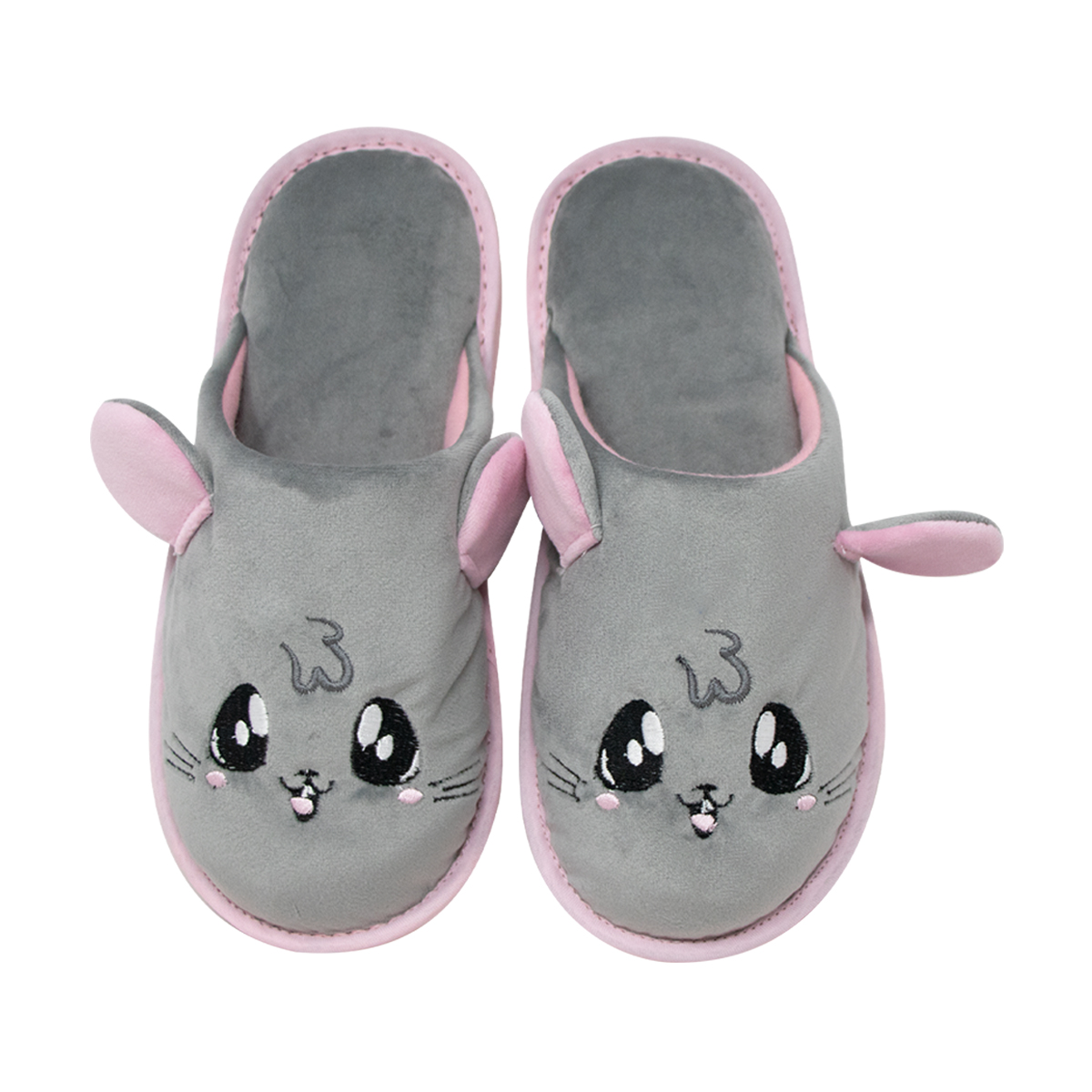 Pantuflas Mujer Ratoncito Bordado