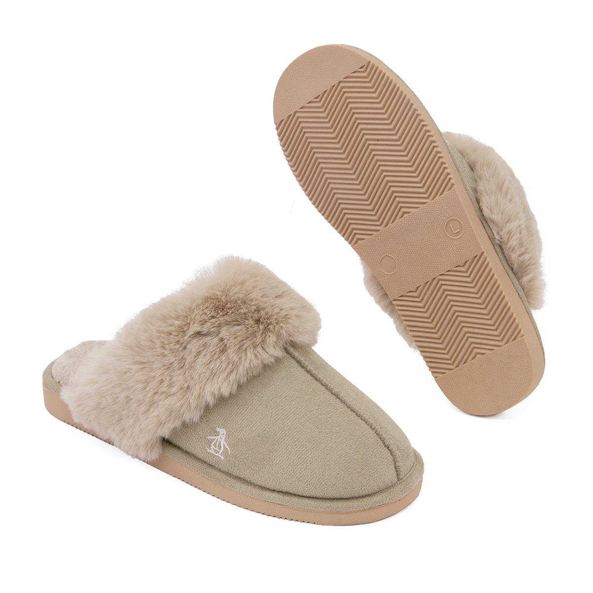 Pantufla Original Penguin Style Celine Beige Para Dama