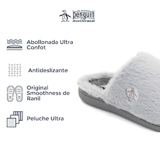 Foto 4 | Pantufla Original Penguin Style Nia Gris Para Dama