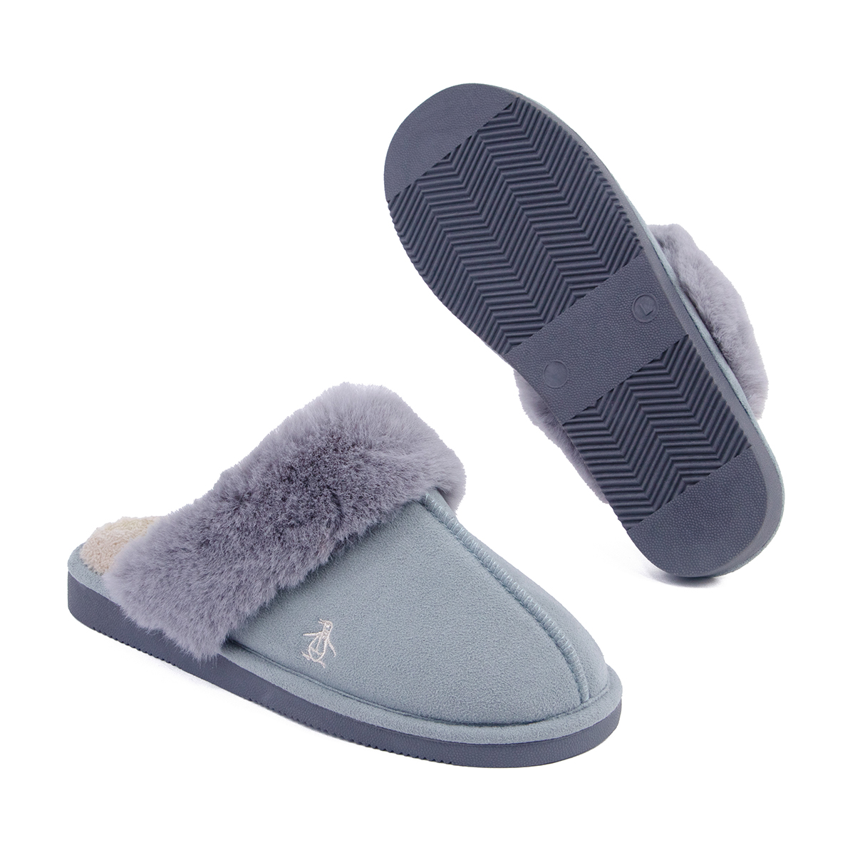 Foto 2 pulgar | Pantufla Original Penguin Style Celine Gris Para Dama