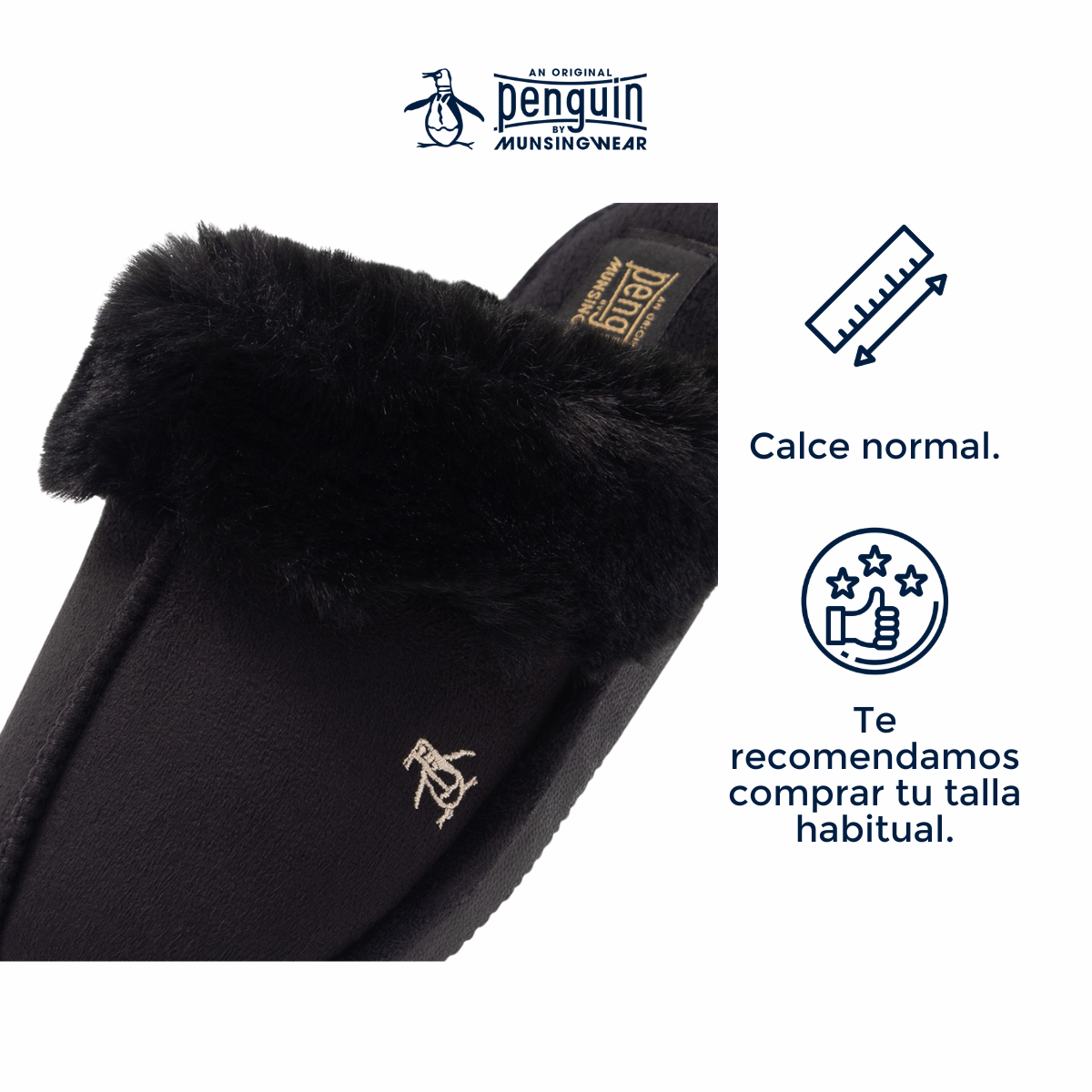 Foto 4 pulgar | Pantufla Original Penguin Style Celine Negro