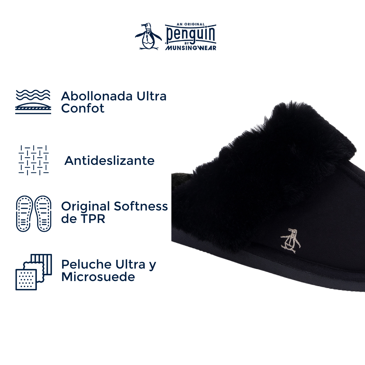 Foto 5 pulgar | Pantufla Original Penguin Style Celine Negro