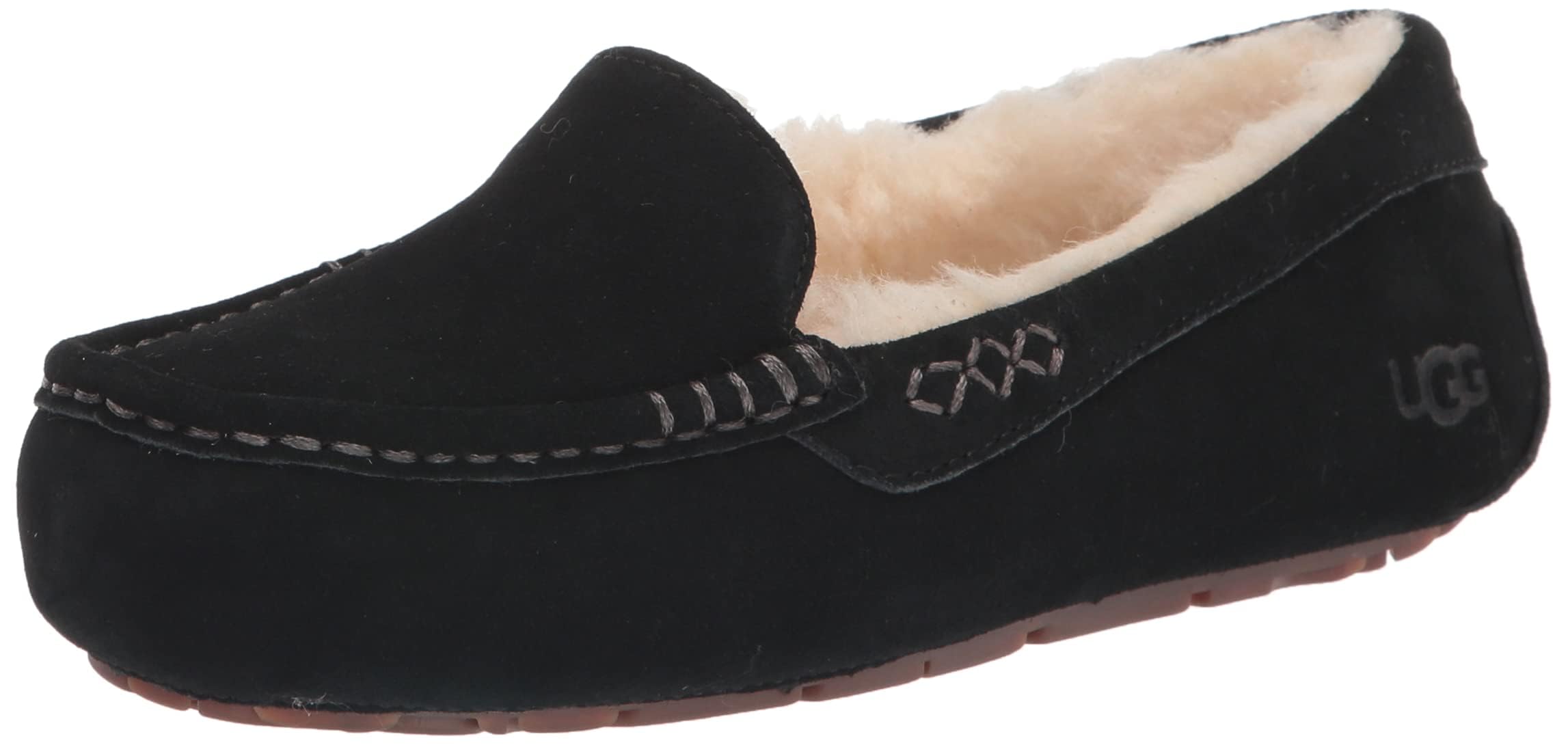 Foto 2 pulgar | Zapatilla Ugg Ansley De Gamuza Negra Resistente Al Agua Para Mujer - Venta Internacional.