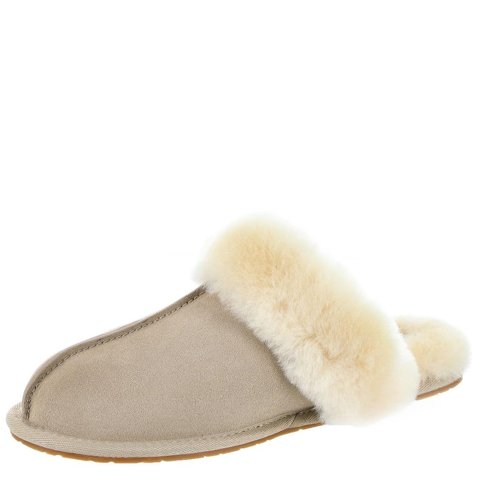 Foto 5 pulgar | Slipper Ugg Scuffette Ii Para Mujer, Gamuza Color Arena Con Piel De Oveja, 17 Mm - Venta Internacional.