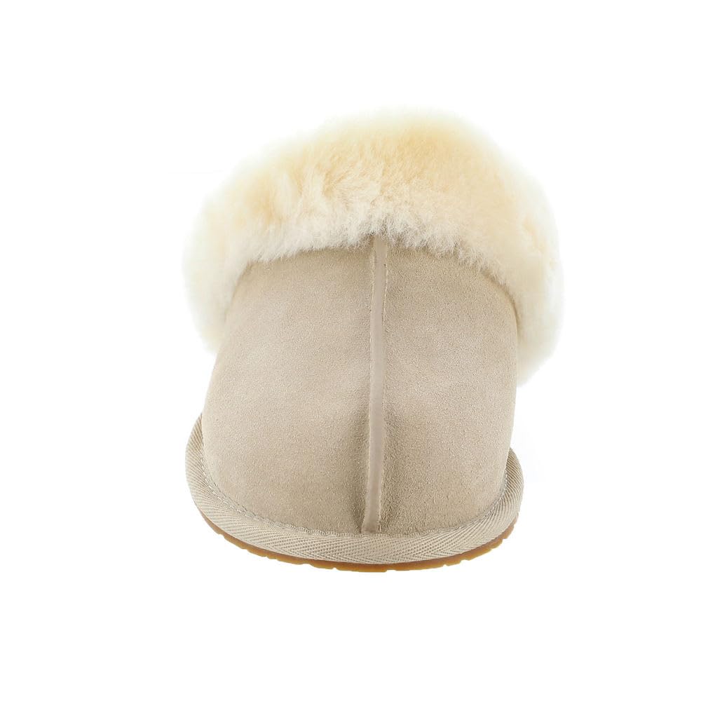 Foto 6 pulgar | Slipper Ugg Scuffette Ii Para Mujer, Gamuza Color Arena Con Piel De Oveja, 17 Mm - Venta Internacional.