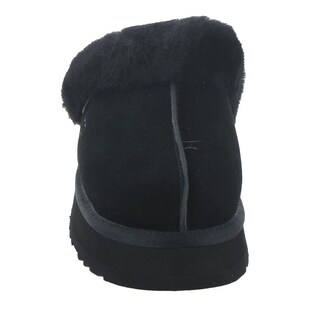 Foto 5 | Pantuflas UGG Disquette de Gamuza Negra con Piel de Oveja para Mujer - Venta Internacional