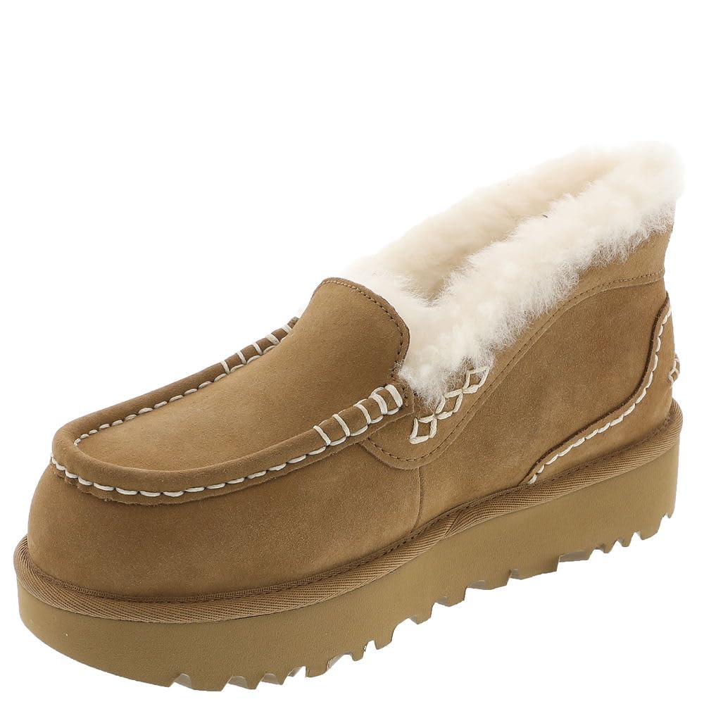 Foto 5 pulgar | Pantuflas Ugg Ansley Parc De Gamuza Castaña Para Mujer, Talla 11 - Venta Internacional.