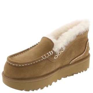 Foto 4 | Pantuflas Ugg Ansley Parc De Gamuza Castaña Para Mujer, Talla 11 - Venta Internacional.