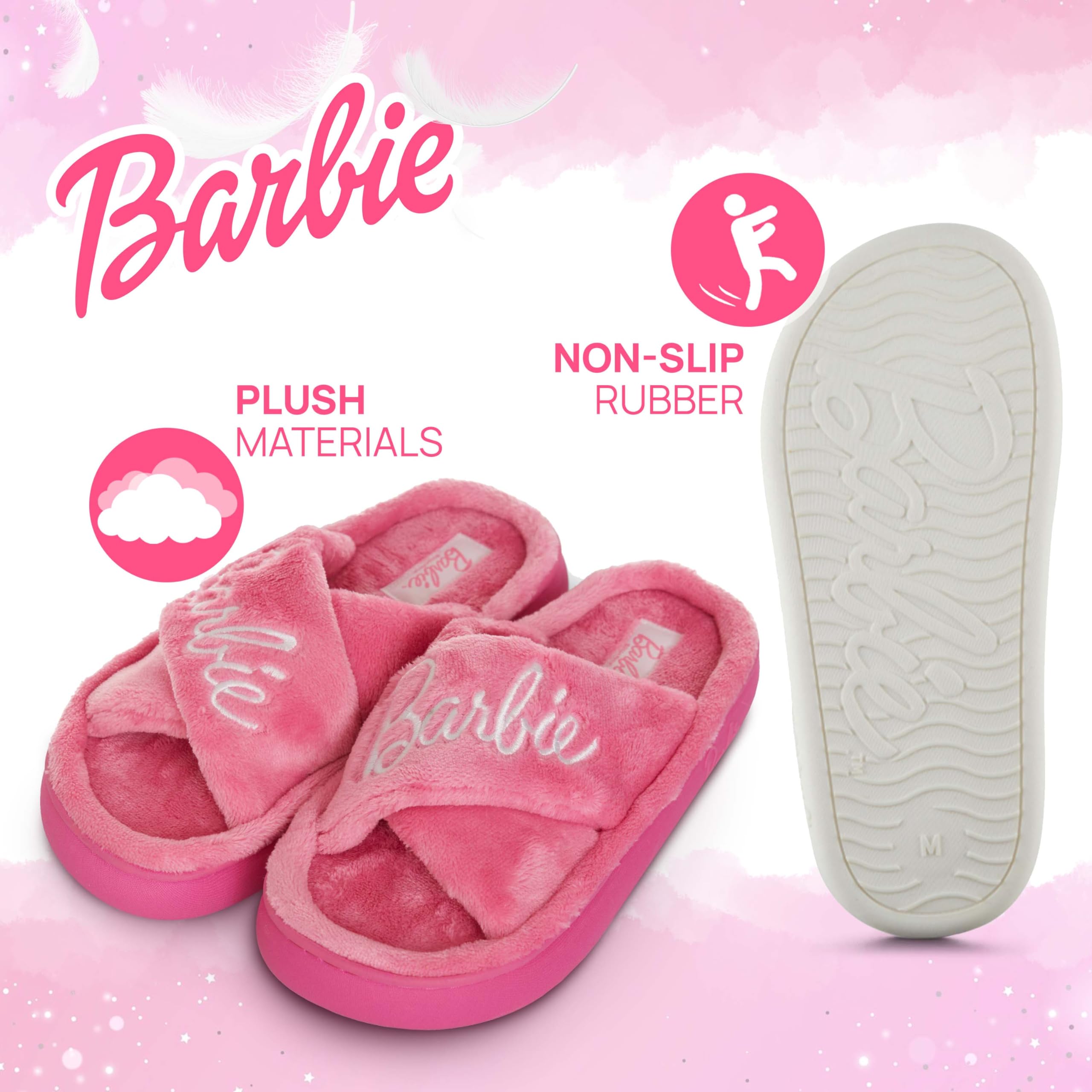 Foto 5 | Zapatillas Barbie Fuzzy House Para Mujer, Extra Acogedoras - Venta Internacional.