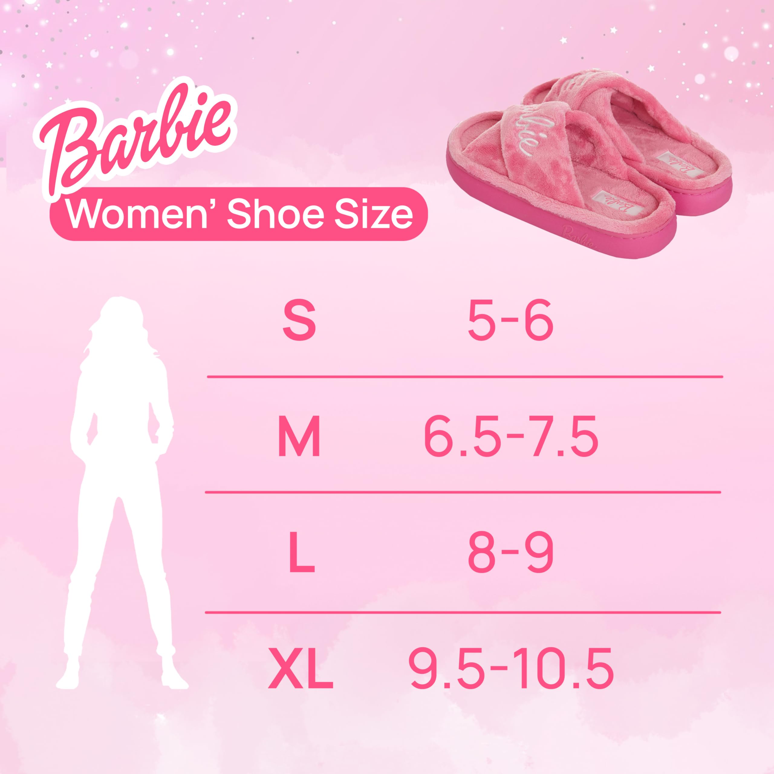 Foto 6 | Zapatillas Barbie Fuzzy House Para Mujer, Extra Acogedoras - Venta Internacional.