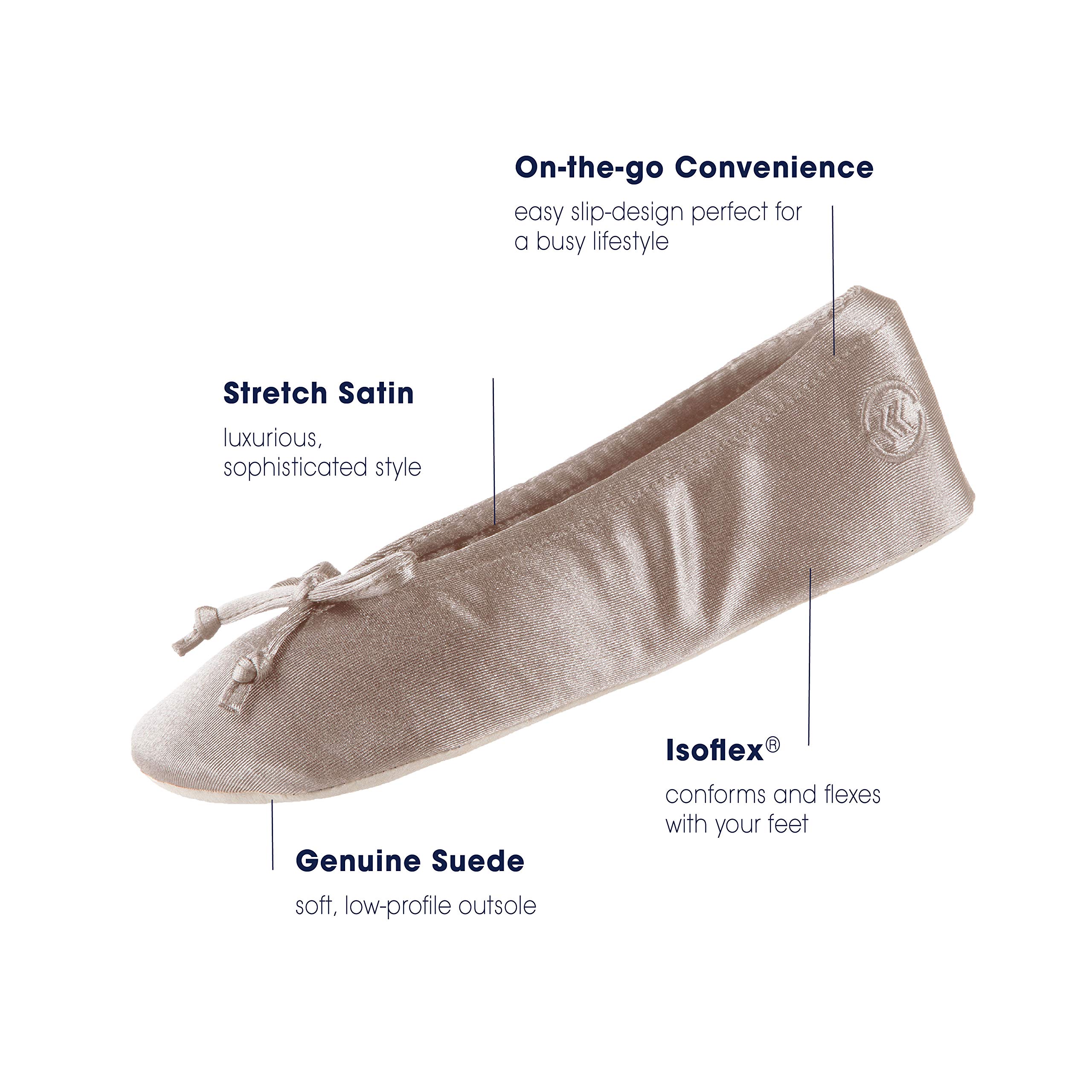 Foto 6 | Zapatos Satinados para Bailarinas Isotoner Sand Trap con Lazo Suave  - Venta Internacional