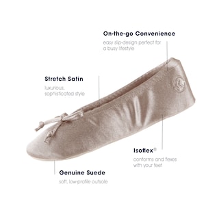 Foto 6 | Zapatos Satinados para Bailarinas Isotoner Sand Trap con Lazo Suave - Venta Internacional