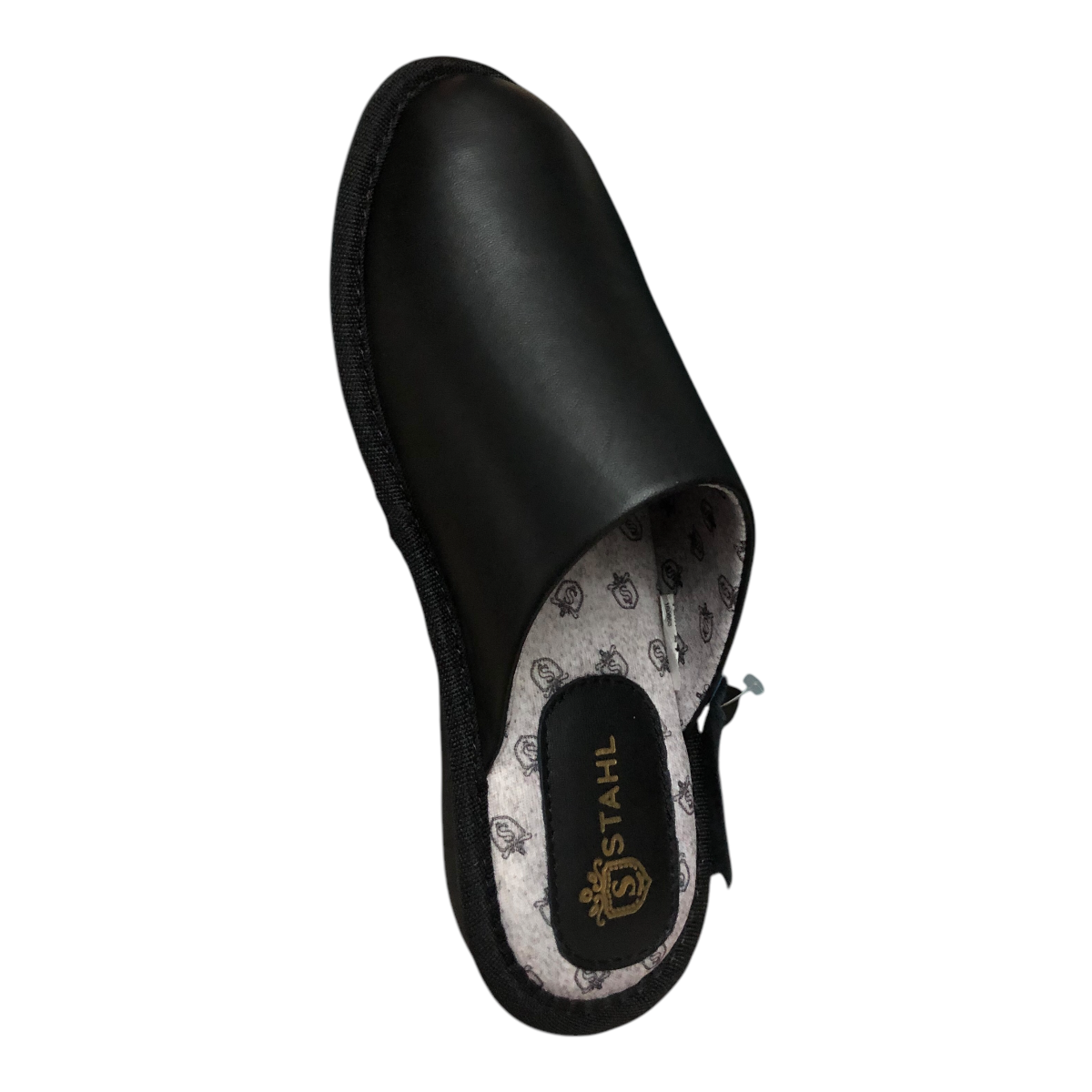 Foto 4 pulgar | Pantufla Piel Genuina Para Dama Color Nergro Stahl