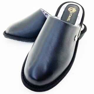 Foto 8 | Pantufla Piel Genuina Para Dama Color Nergro Stahl