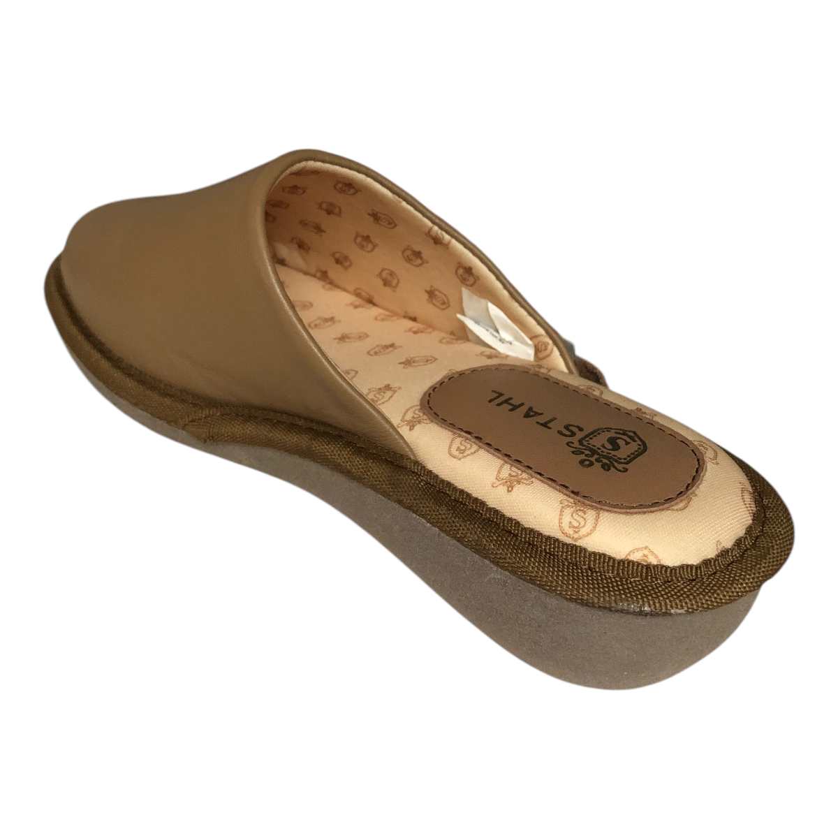 Foto 4 | Pantufla Piel Genuina Para Dama Color Miel Stahl