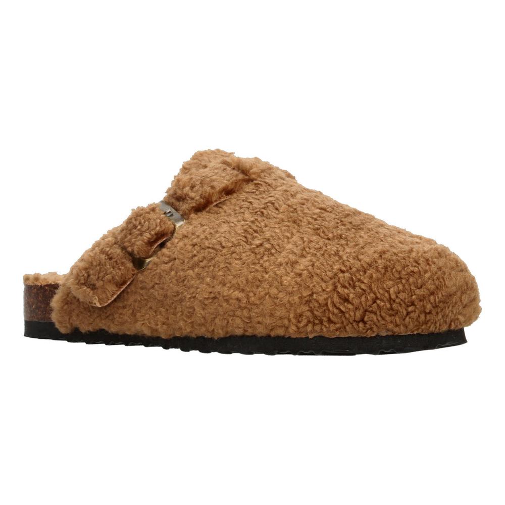 Foto 3 pulgar | Pantuflas Mujer Berlín Café Cómodas Con Peluche Para Dama Cafe