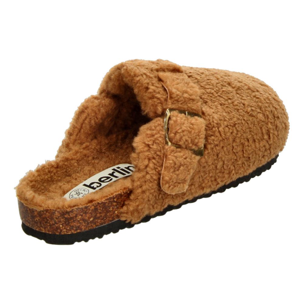 Foto 4 pulgar | Pantuflas Mujer Berlín Café Cómodas Con Peluche Para Dama Cafe