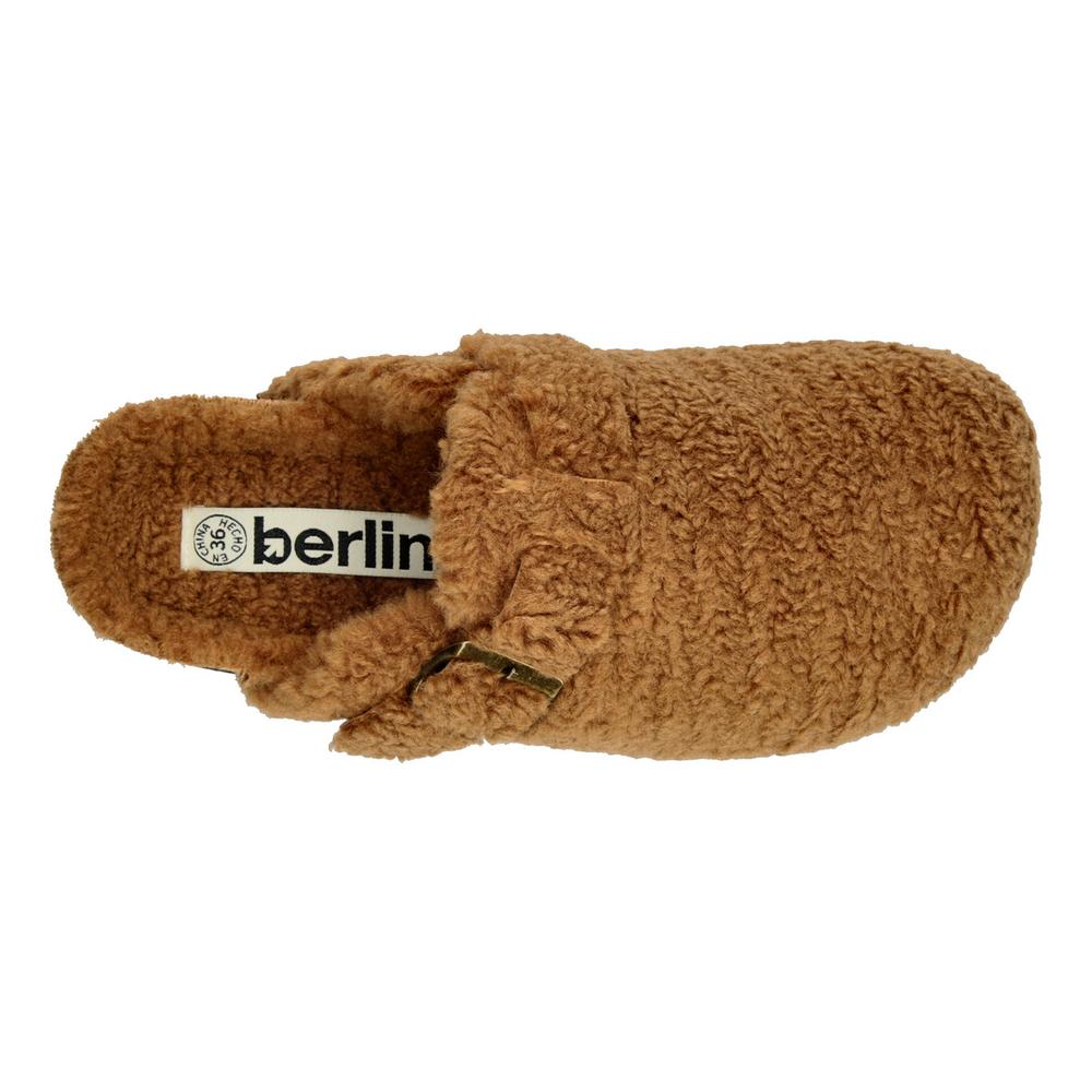 Foto 9 pulgar | Pantuflas Mujer Berlín Café Cómodas Con Peluche Para Dama Cafe