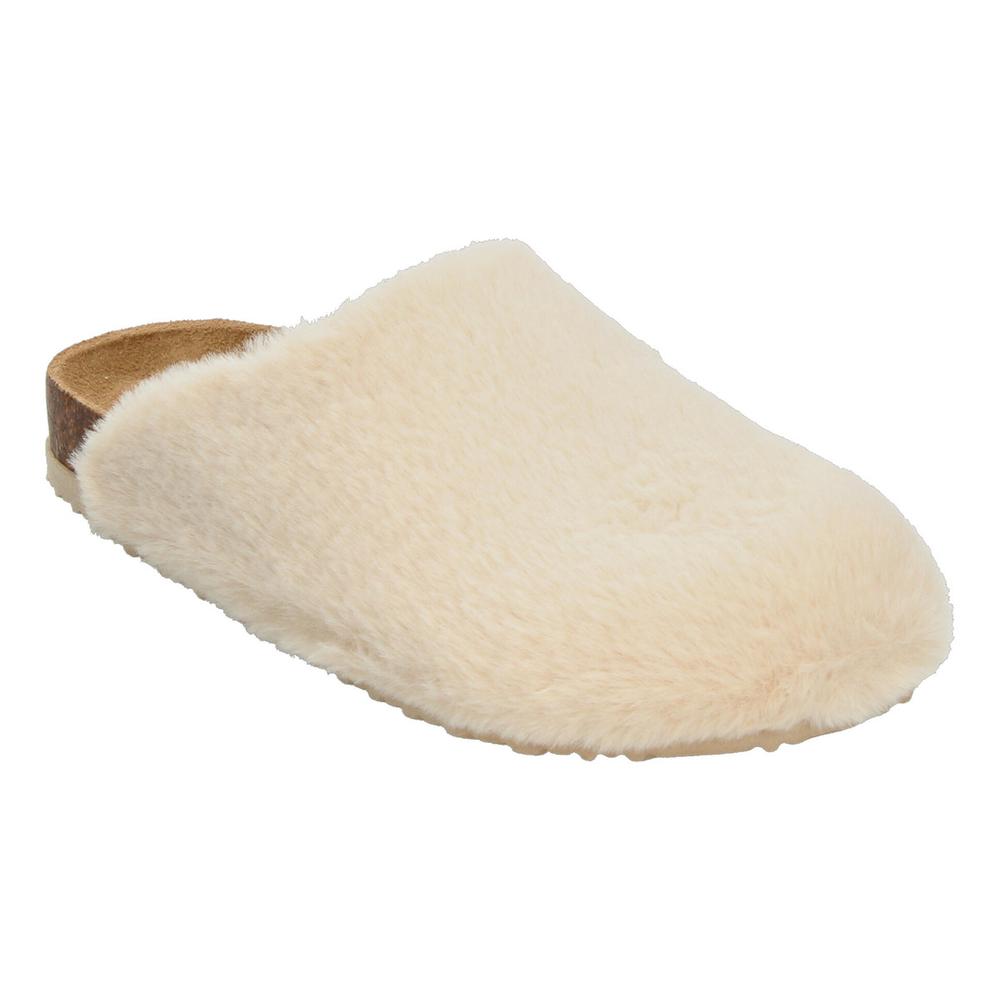 Foto 5 pulgar | Pantuflas Mujer Berlín Beige Casual Con Peluche Para Dama Beige