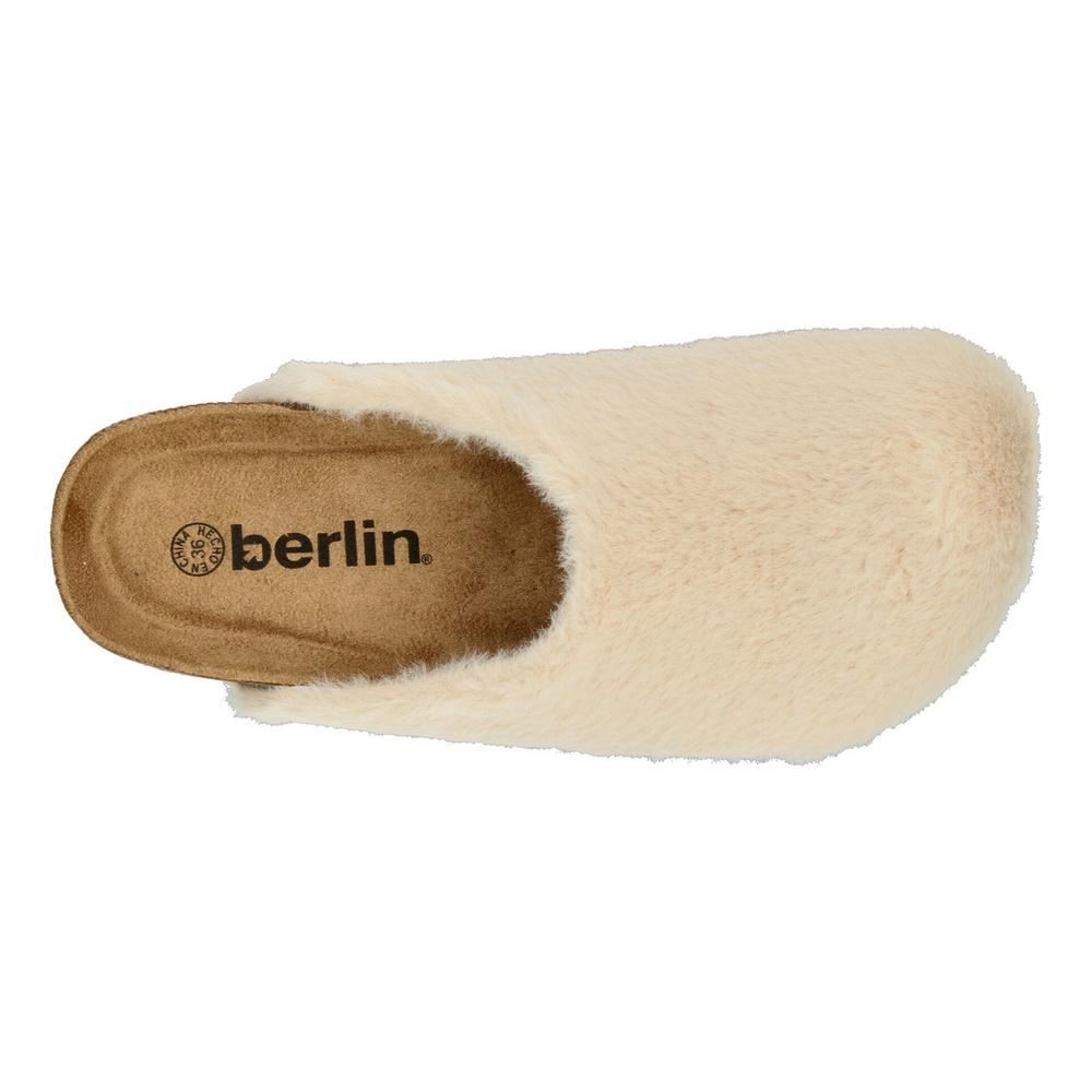 Foto 9 pulgar | Pantuflas Mujer Berlín Beige Casual Con Peluche Para Dama Beige