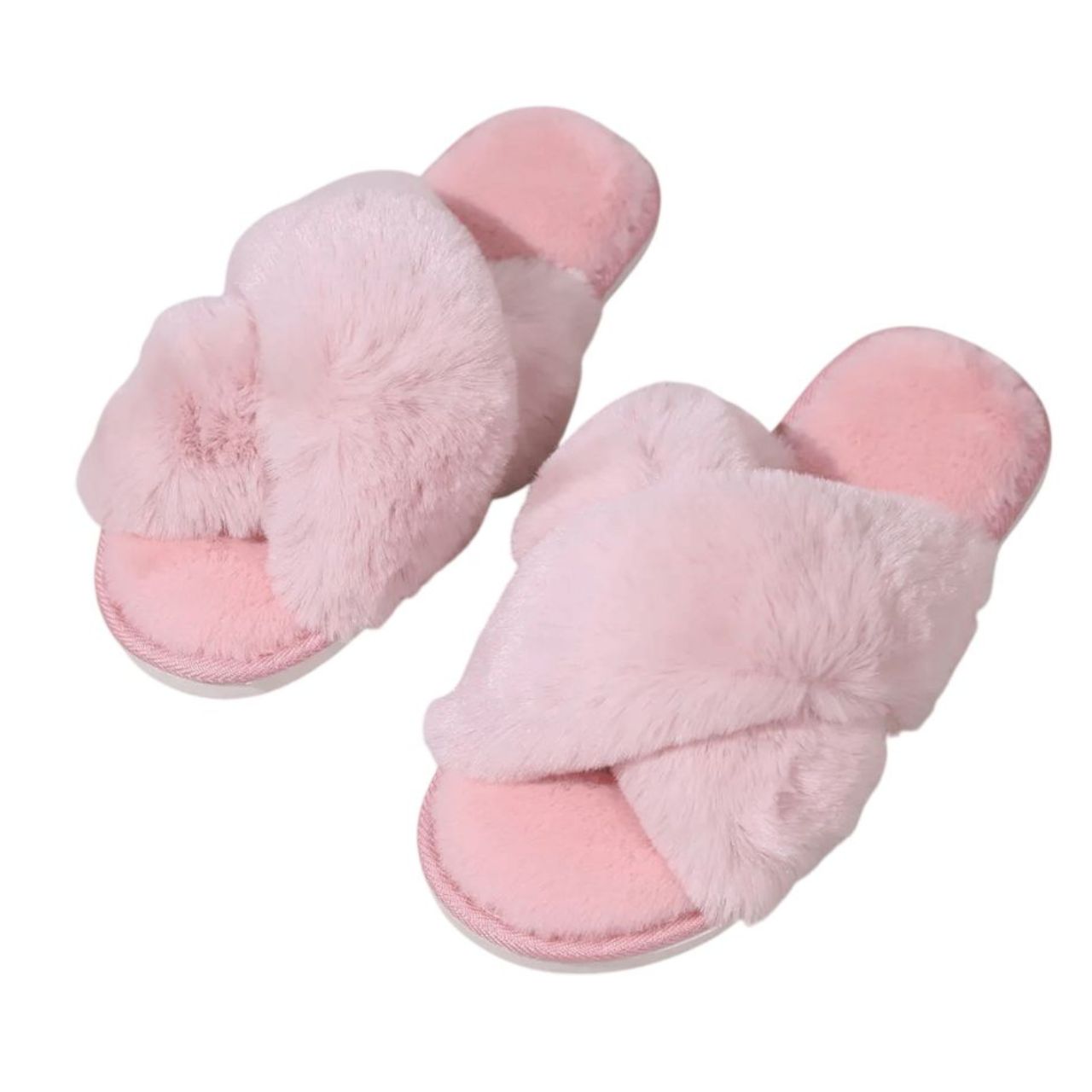 Foto 4 pulgar | Pantuflas Antideslizantes Bluelander Rosa Cruzadas