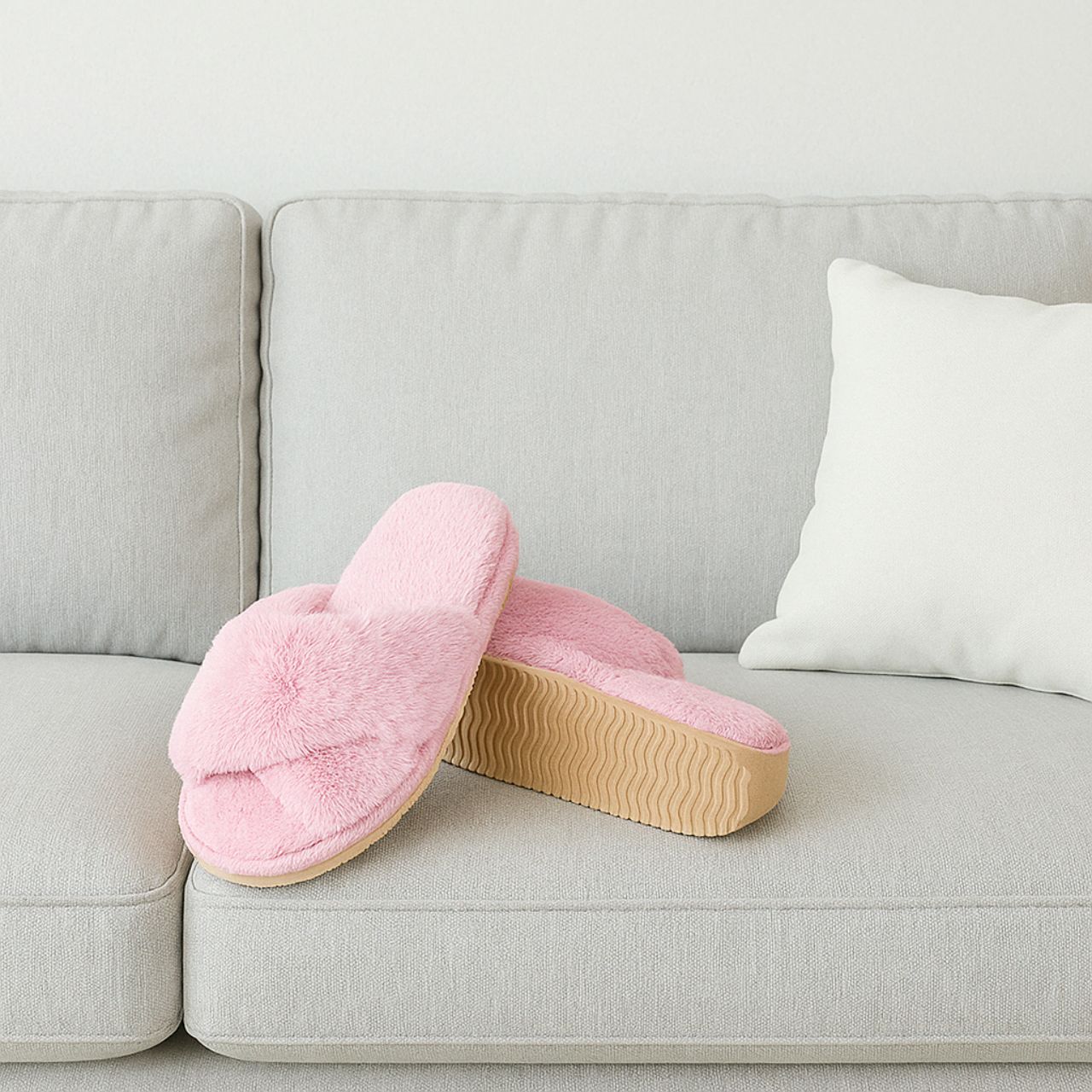 Foto 6 | Pantuflas Antideslizantes Bluelander Rosa Cruzadas
