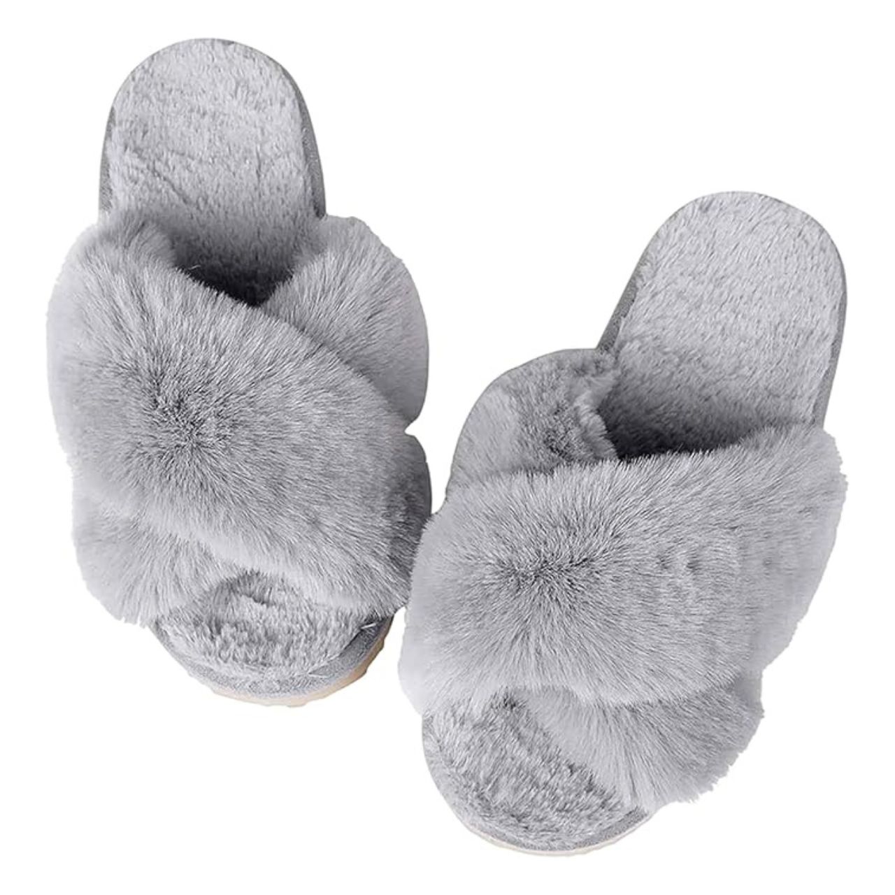 Foto 1 | Pantuflas Antideslizantes Bluelander Gris Cruzadas