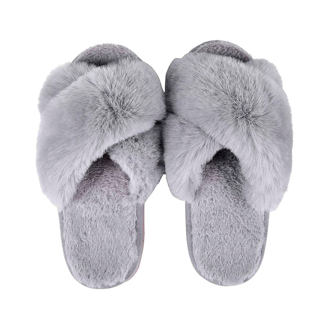 Foto 2 | Pantuflas Antideslizantes Bluelander Gris Cruzadas