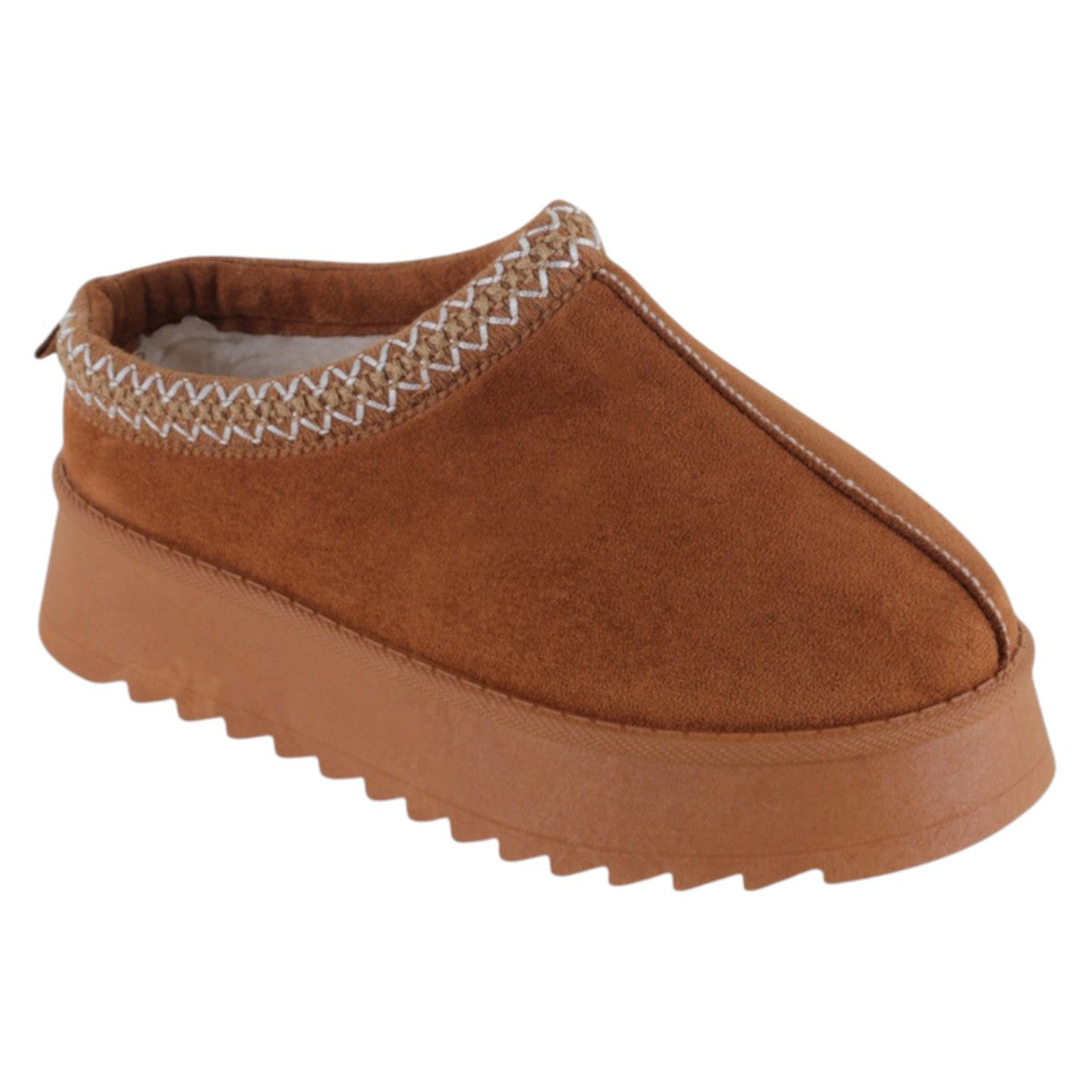 Foto 2 pulgar | Pantuflas Exterior Gamuza Color Café Para Mujer De Rbbasics