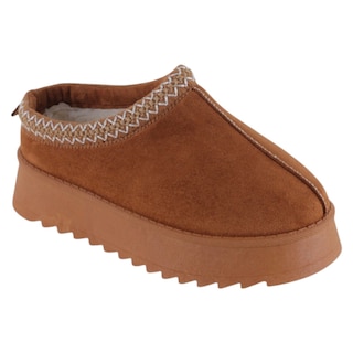 Foto 1 | Pantuflas Exterior Gamuza Color Café Para Mujer De Rbbasics
