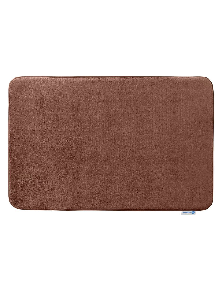 Tapete de Baño Antiderrapante Bluelander Memory Foam color Café Antideslizante de Terciopelo Súper Absorbente y Suave