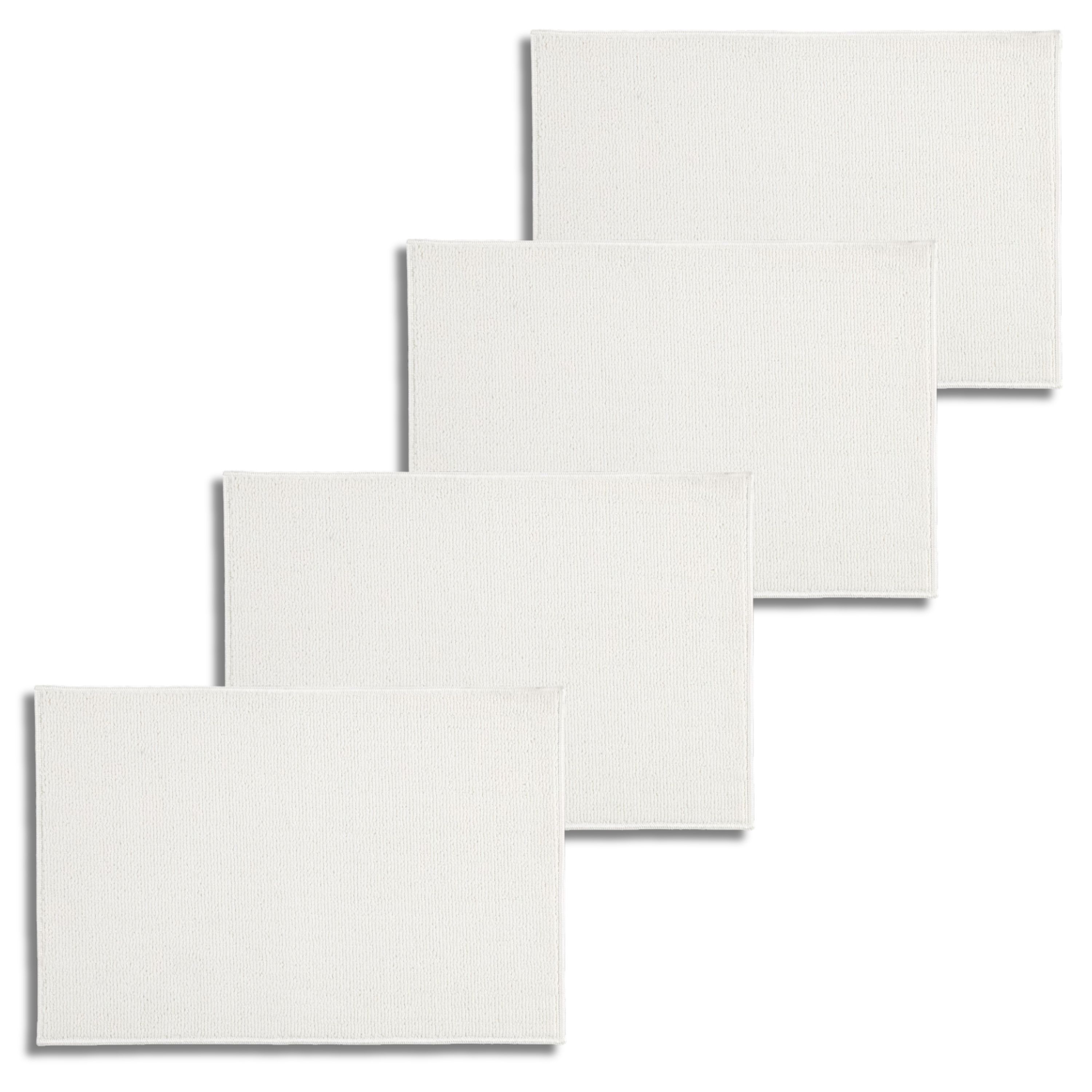 Foto 2 pulgar | Tapetes de Baño Luxvi Blancos 40x60 cm 4 Piezas