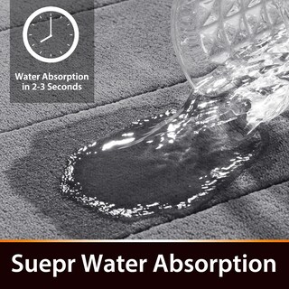 Foto 3 | Alfombra de Baño Yimobra 60 X 43 cm Gris - Venta Internacional