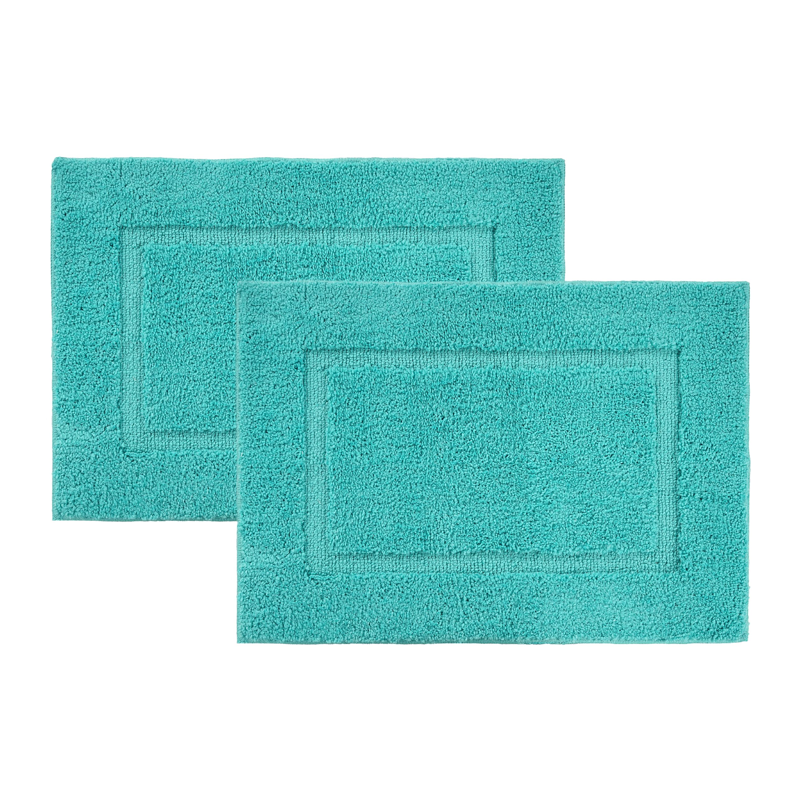 Juego De Alfombras De Baño Lane Linen, 2 Unidades, Extrasuaves Y Absorbentes, Color Turquesa - Venta Internacional.