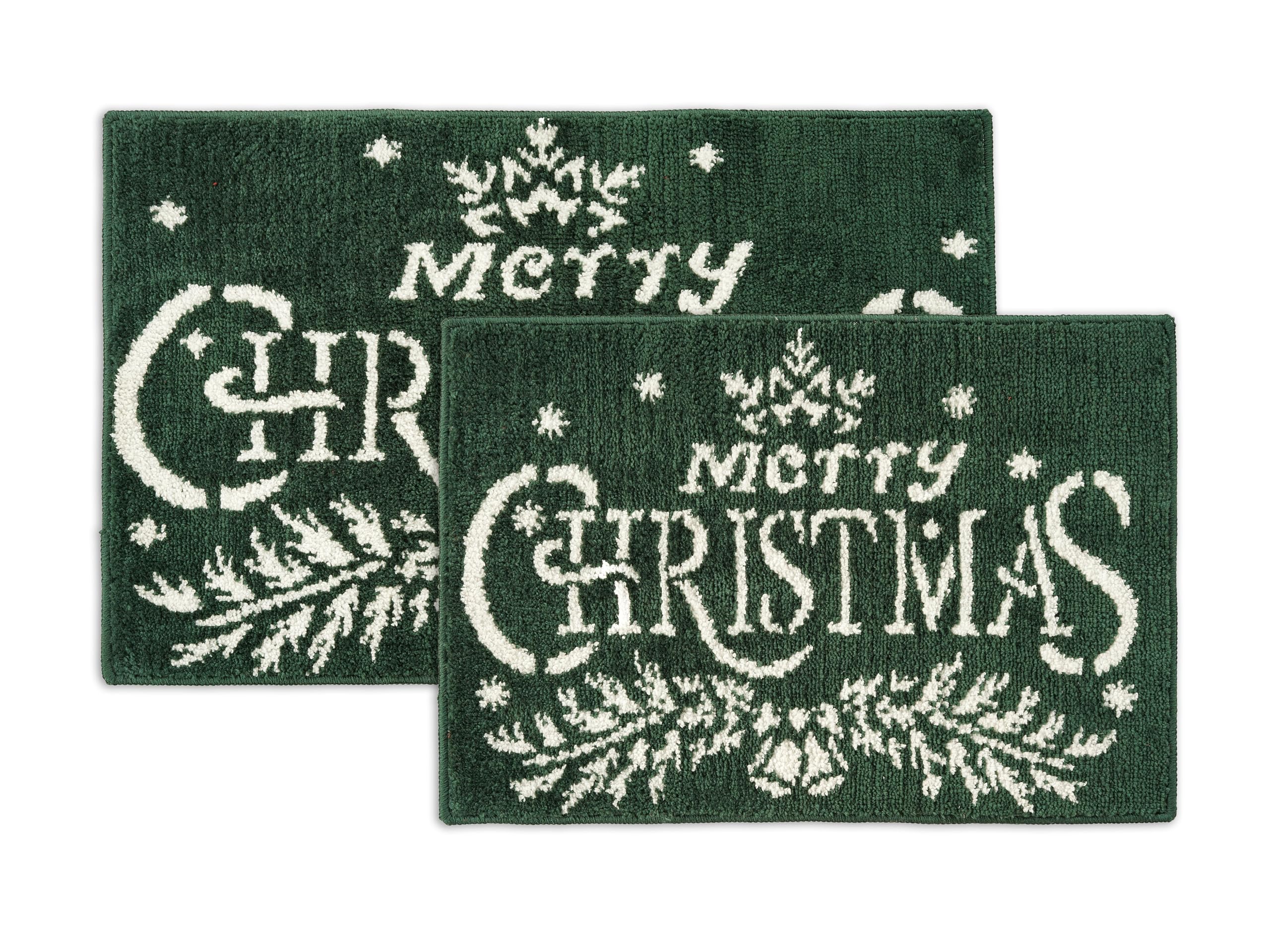 Juego De Alfombras De Baño Lane Linen Christmas Green, 2 Piezas - Venta Internacional.