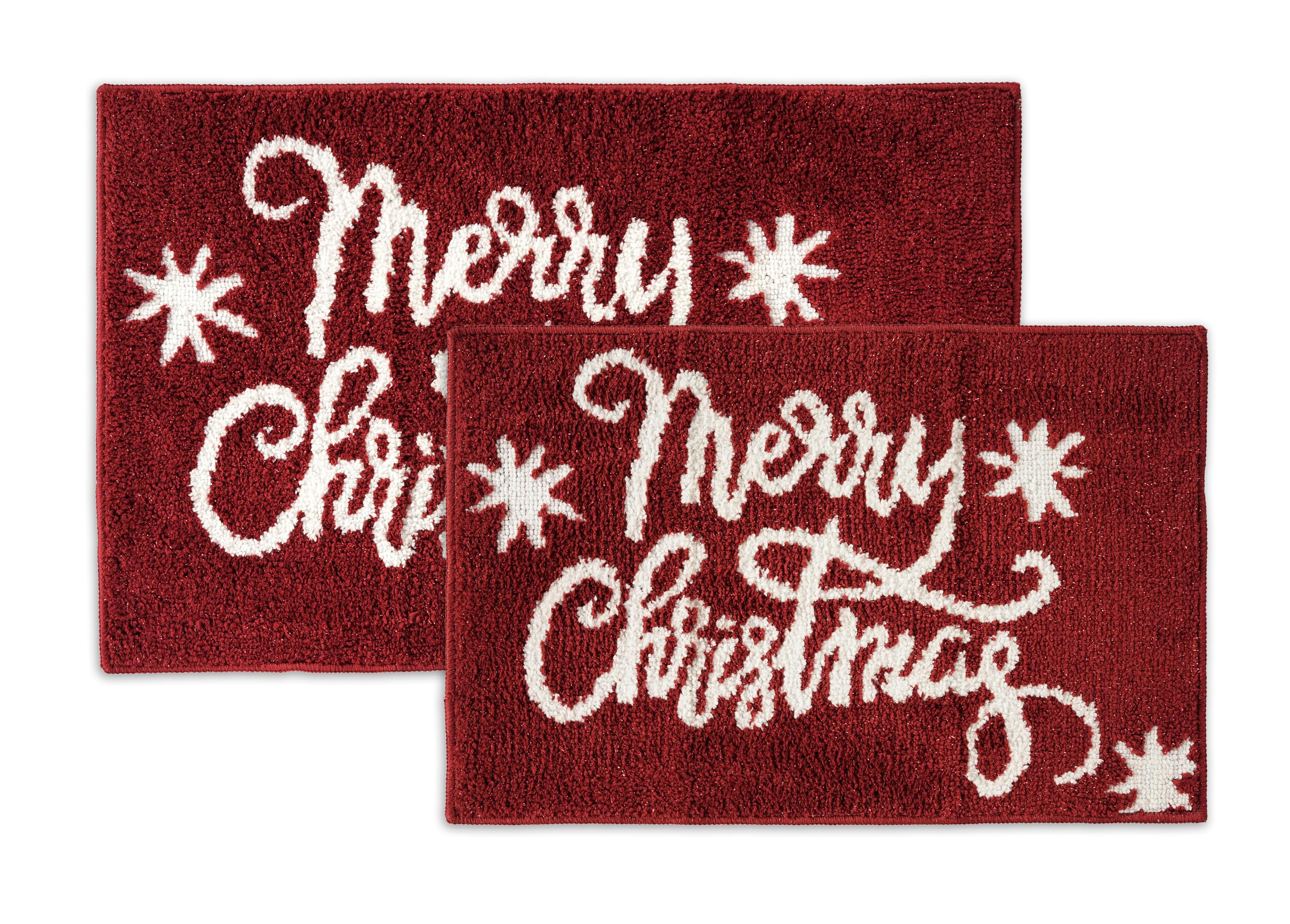 Set De Alfombras De Baño Lane Linen Christmas Red Microfiber - Venta Internacional.