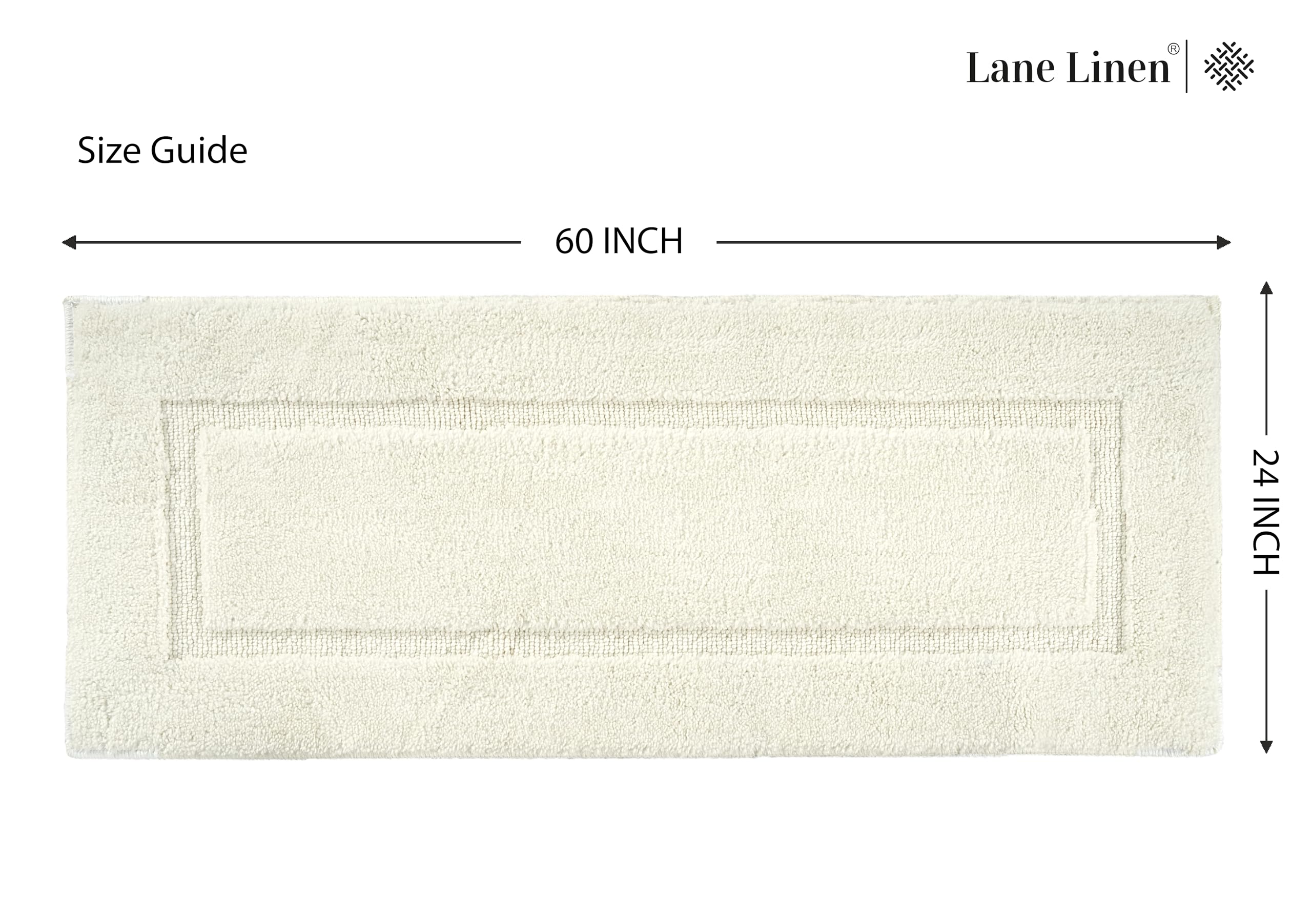 Foto 7 pulgar | Alfombra Bath Runner Lane Linen 60 x 150 cm Microfibra Absorbente Blanco - Venta Internacional