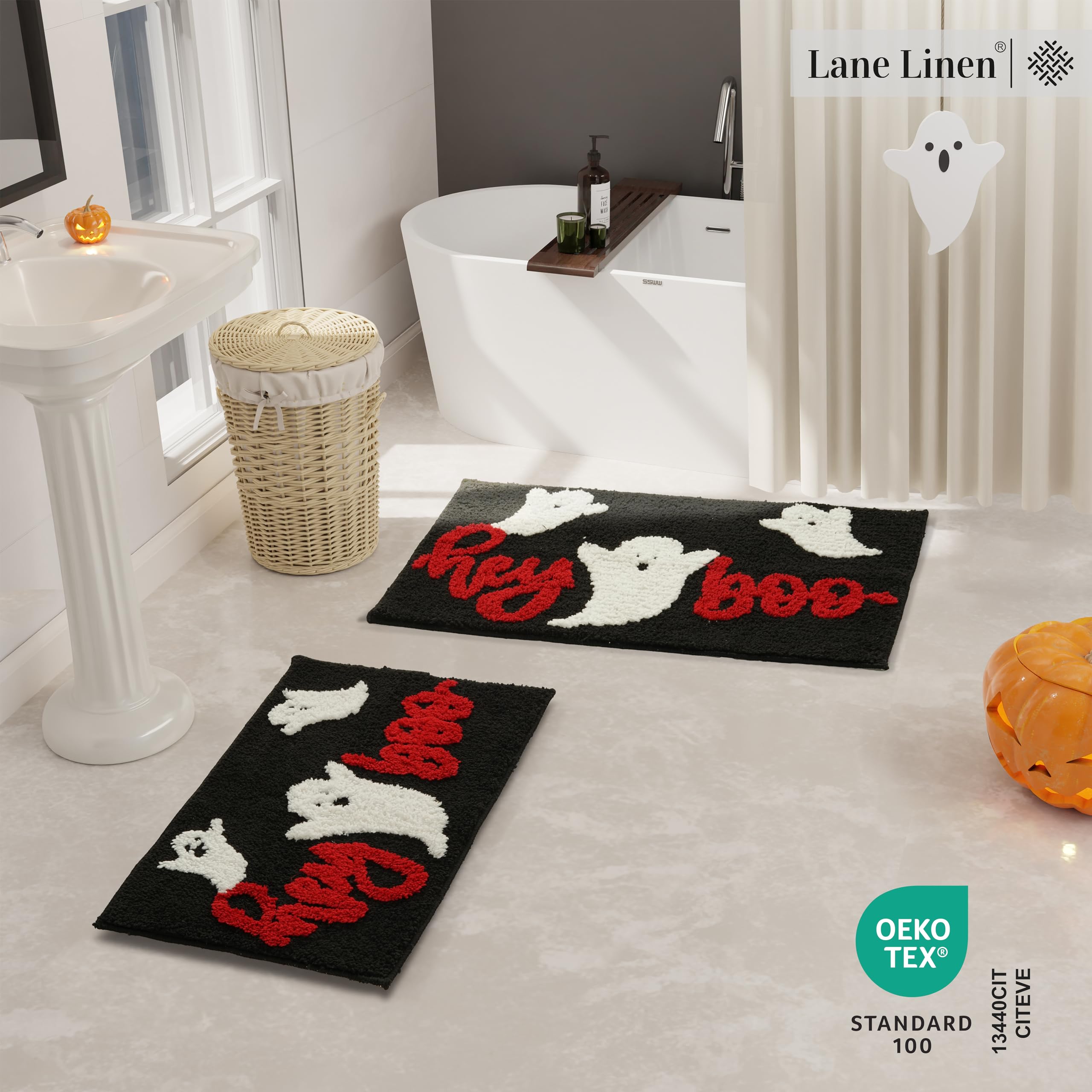 Foto 4 pulgar | Juego de Alfombras de Baño Lane Linen Halloween 2 Unidades - Venta Internacional