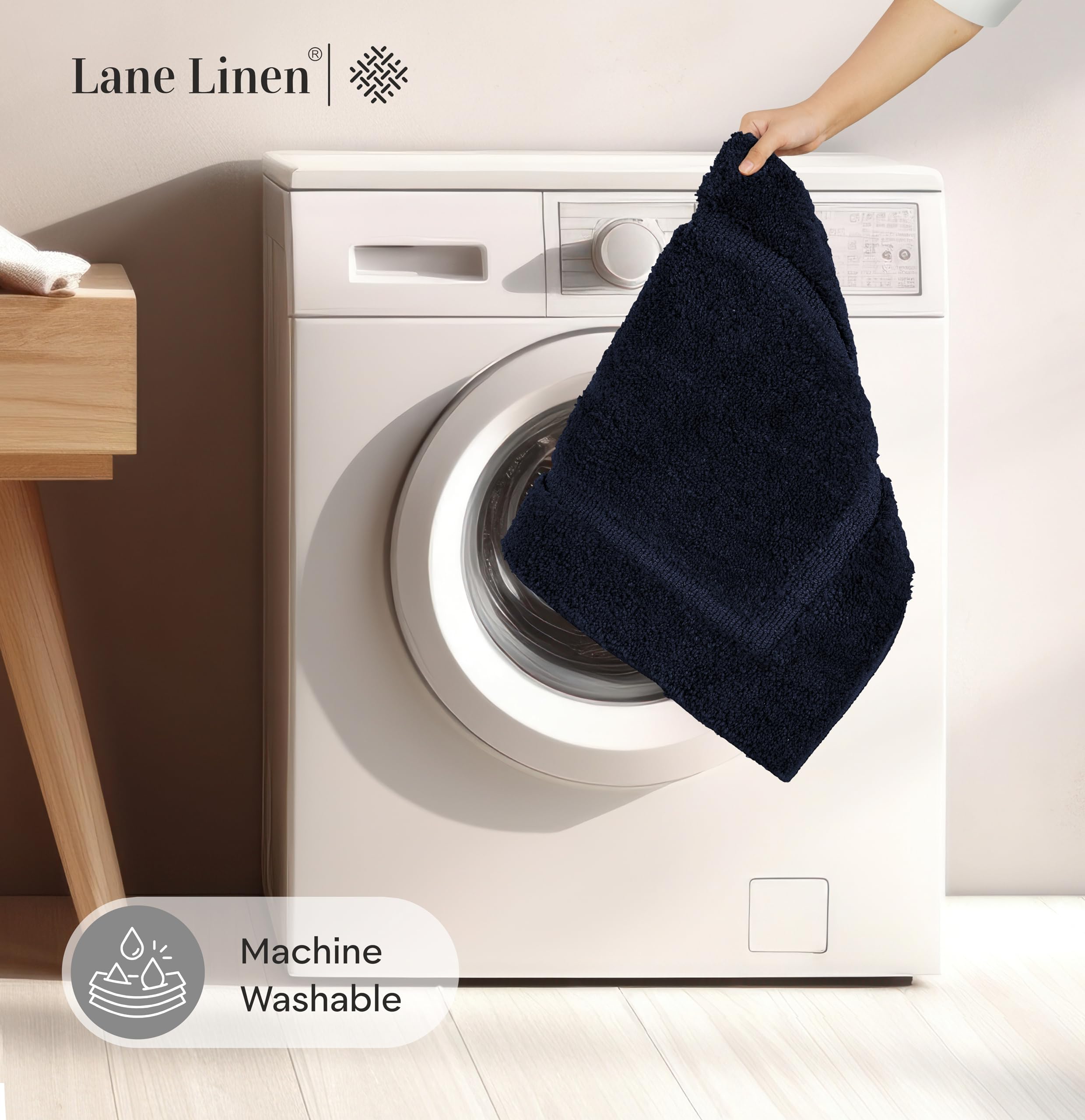 Foto 7 | Tapete de Baño Lane Linen Azul 2 Piezas-Venta Internacional