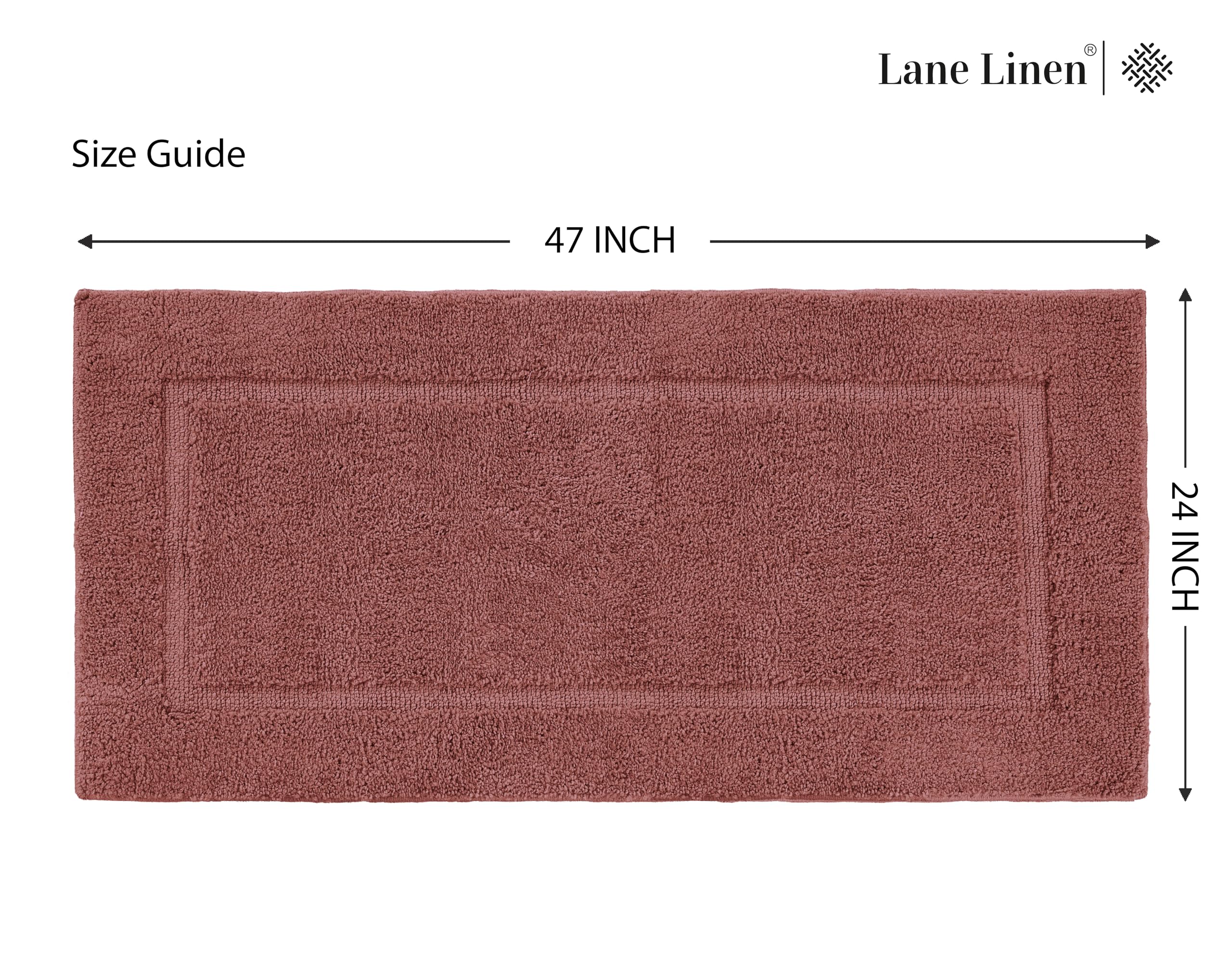 Foto 7 pulgar | Alfombra De Baño Lane Linen de Microfibra 60 X 120 cm Rosa Empolvado - Venta Internacional