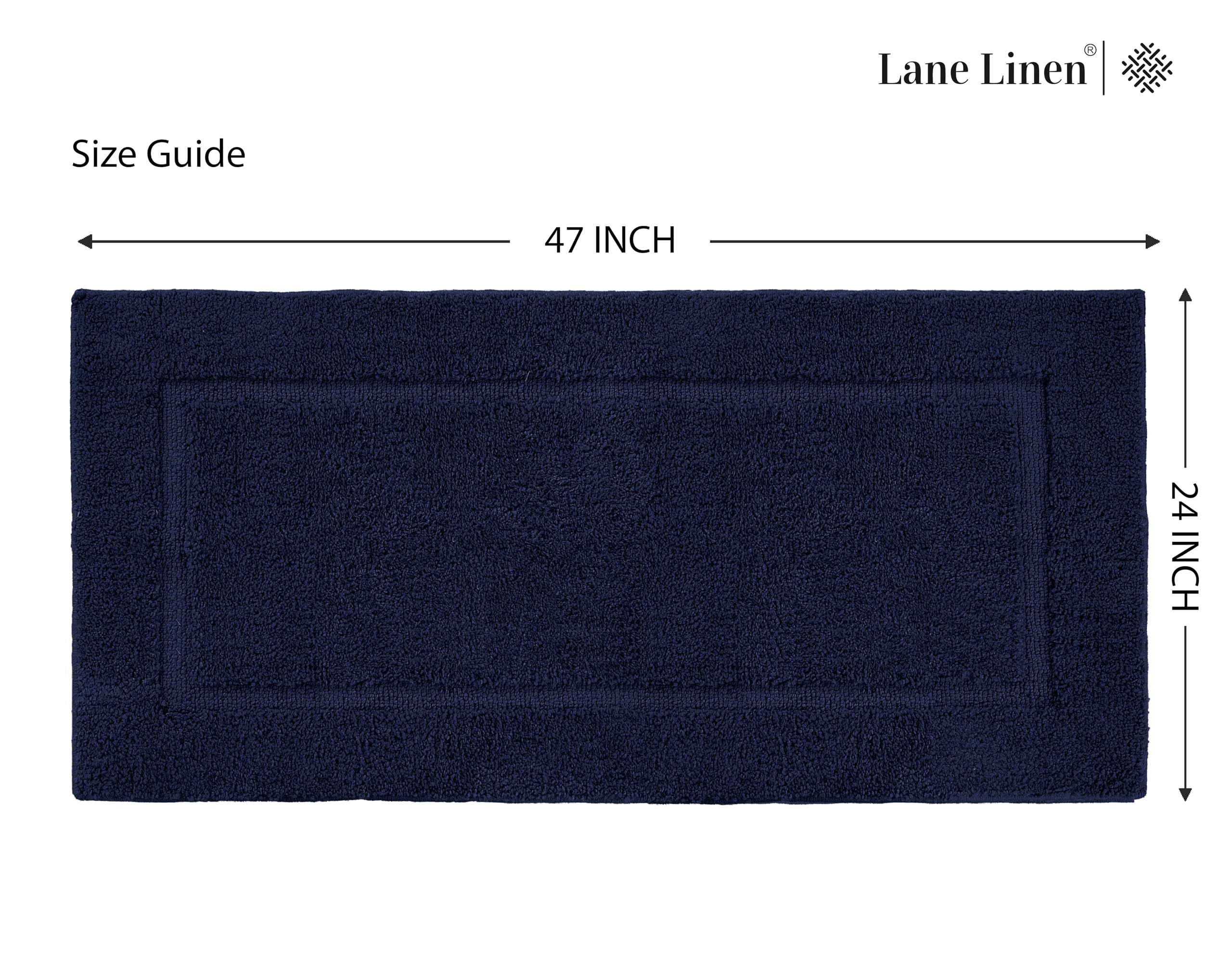 Foto 7 pulgar | Alfombra de Baño Lane Linen Azul 60 X 120 cm - Venta Internacional