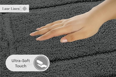 Foto 5 | Alfombra de Baño Absorbente Lane Linen Gris 2 Piezas - Venta Internacional