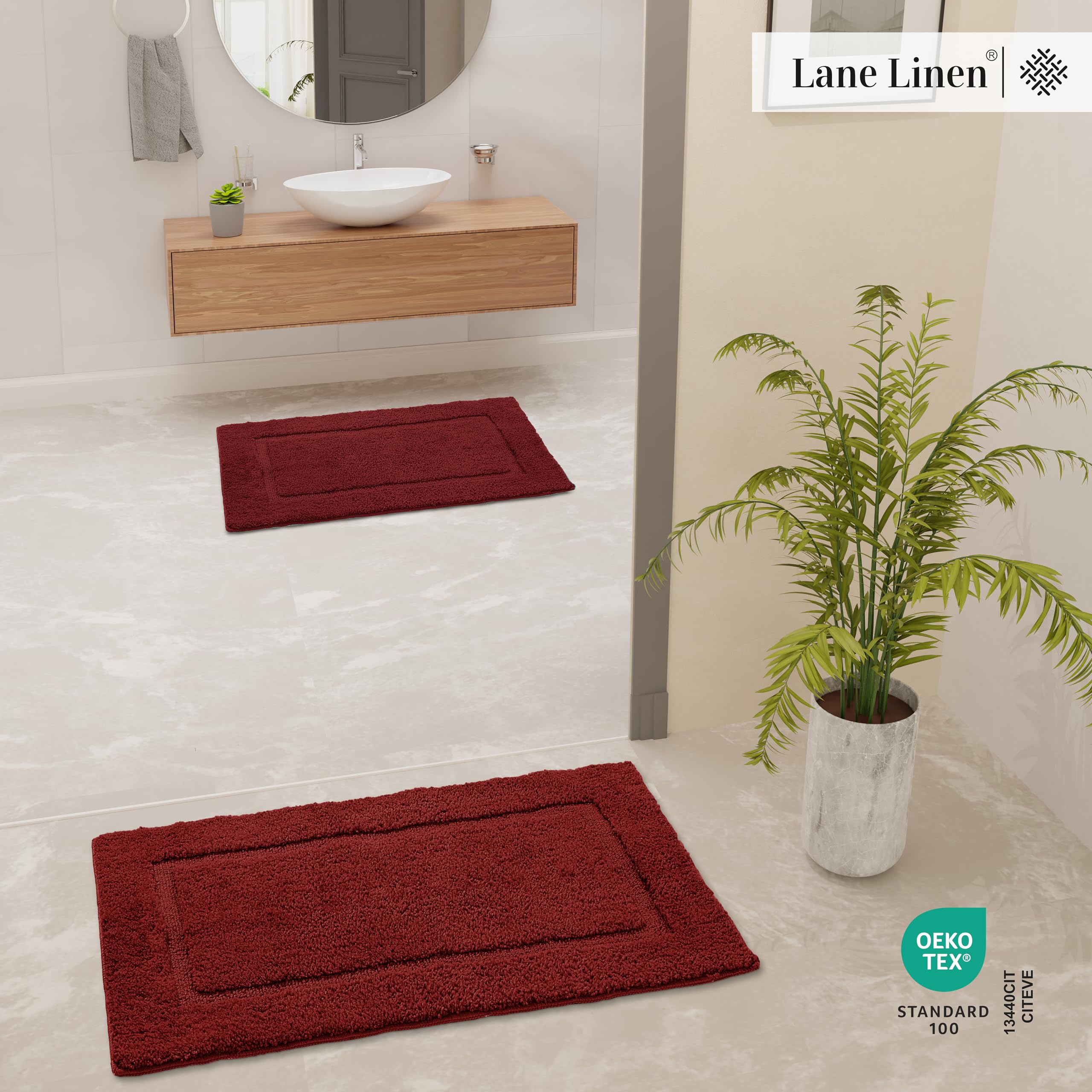 Foto 4 pulgar | Alfombra de Baño Absorbentes Lane Linen 17 X 24" 2 Piezas - Venta Internacional