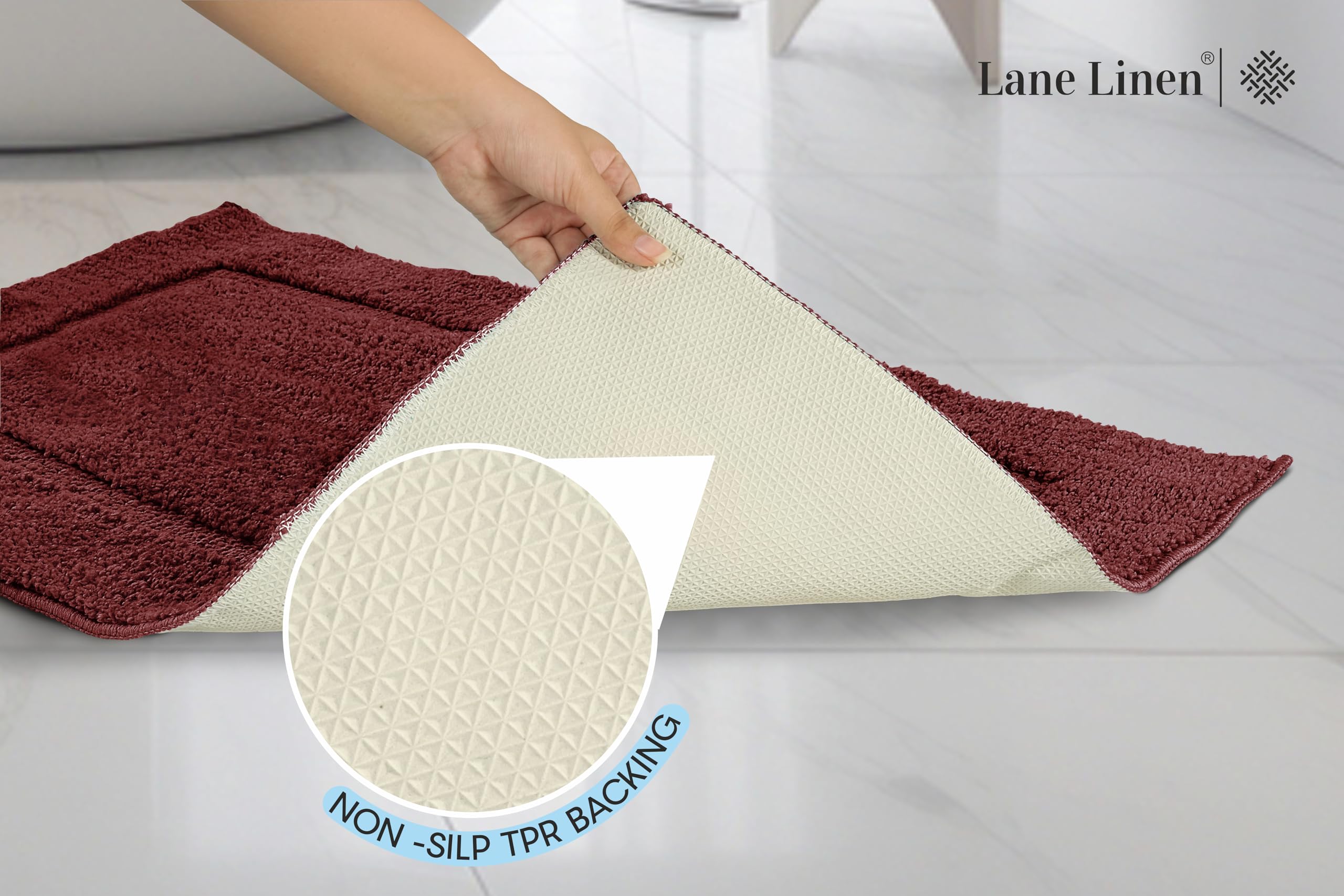 Foto 5 pulgar | Alfombra de Baño Absorbentes Lane Linen 17 X 24" 2 Piezas - Venta Internacional