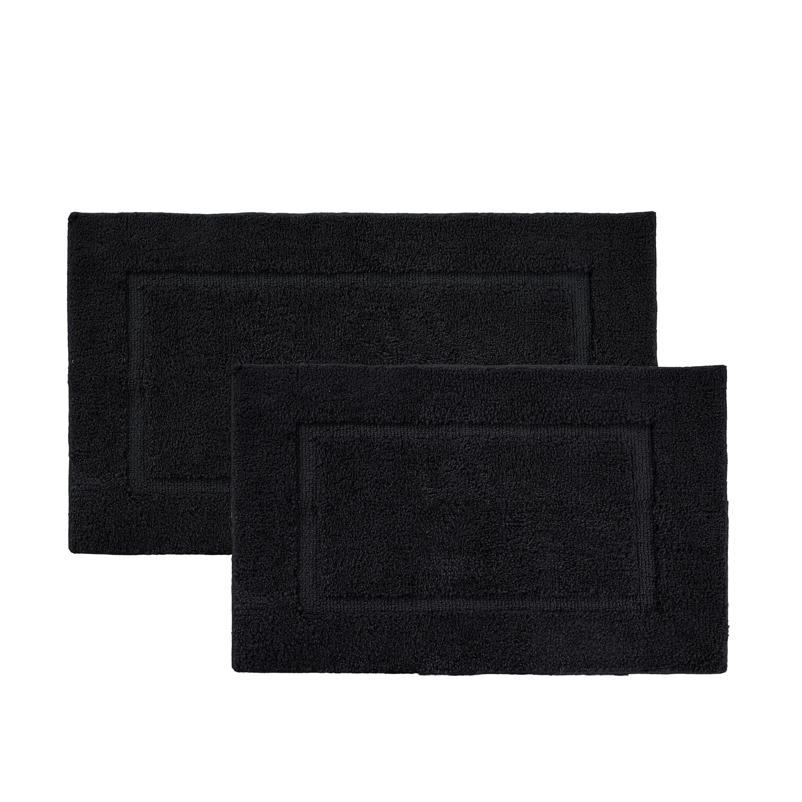 Foto 2 pulgar | Juego de Alfombras de Baño Lane Linen Negros 2 Piezas - Venta Internacional