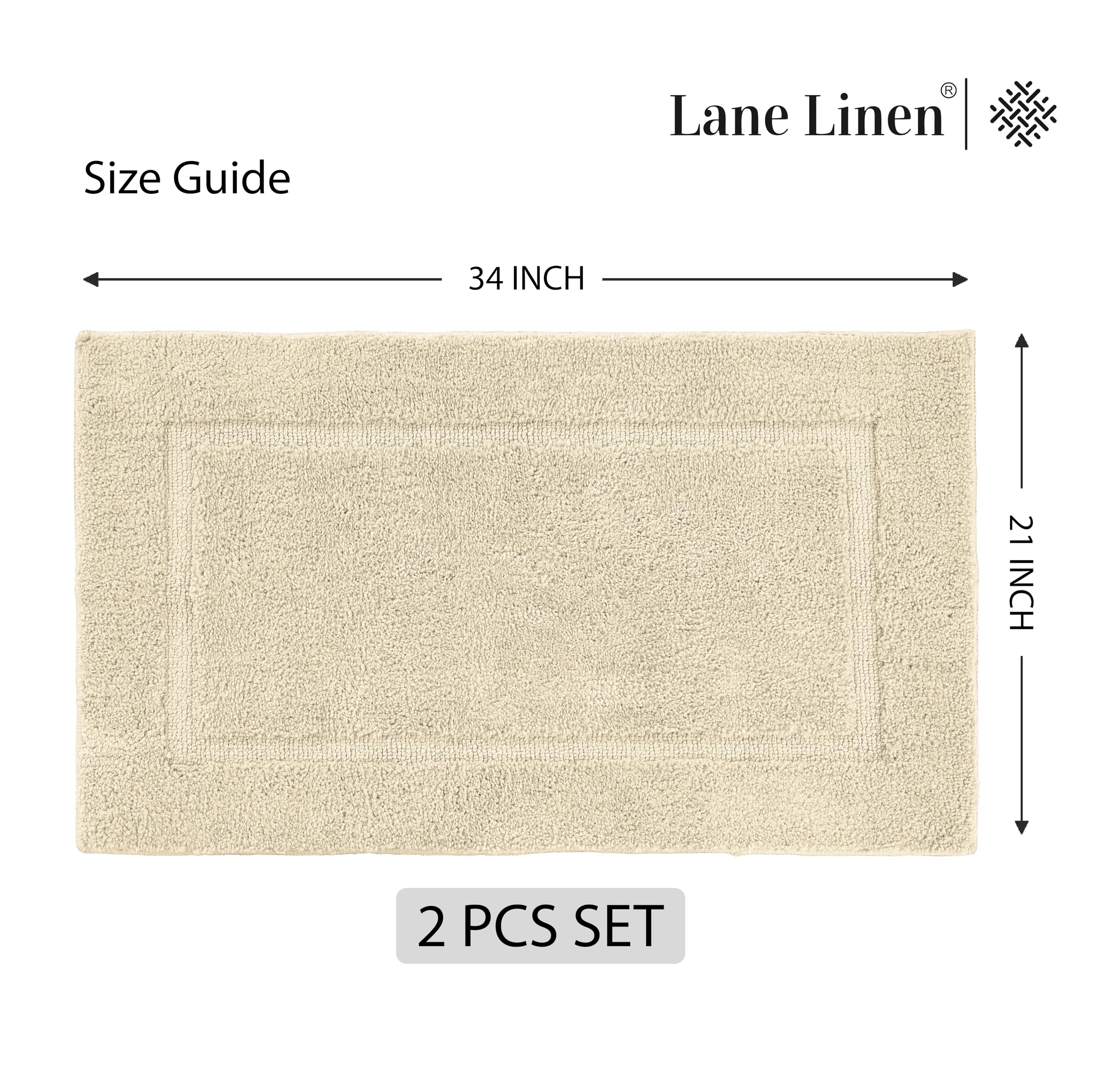 Foto 7 pulgar | Tapete de Baño Lane Linen Beige 2 Piezas-Venta Internacional