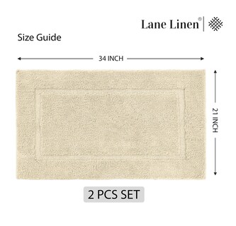 Foto 6 | Tapete de Baño Lane Linen Beige 2 Piezas-Venta Internacional