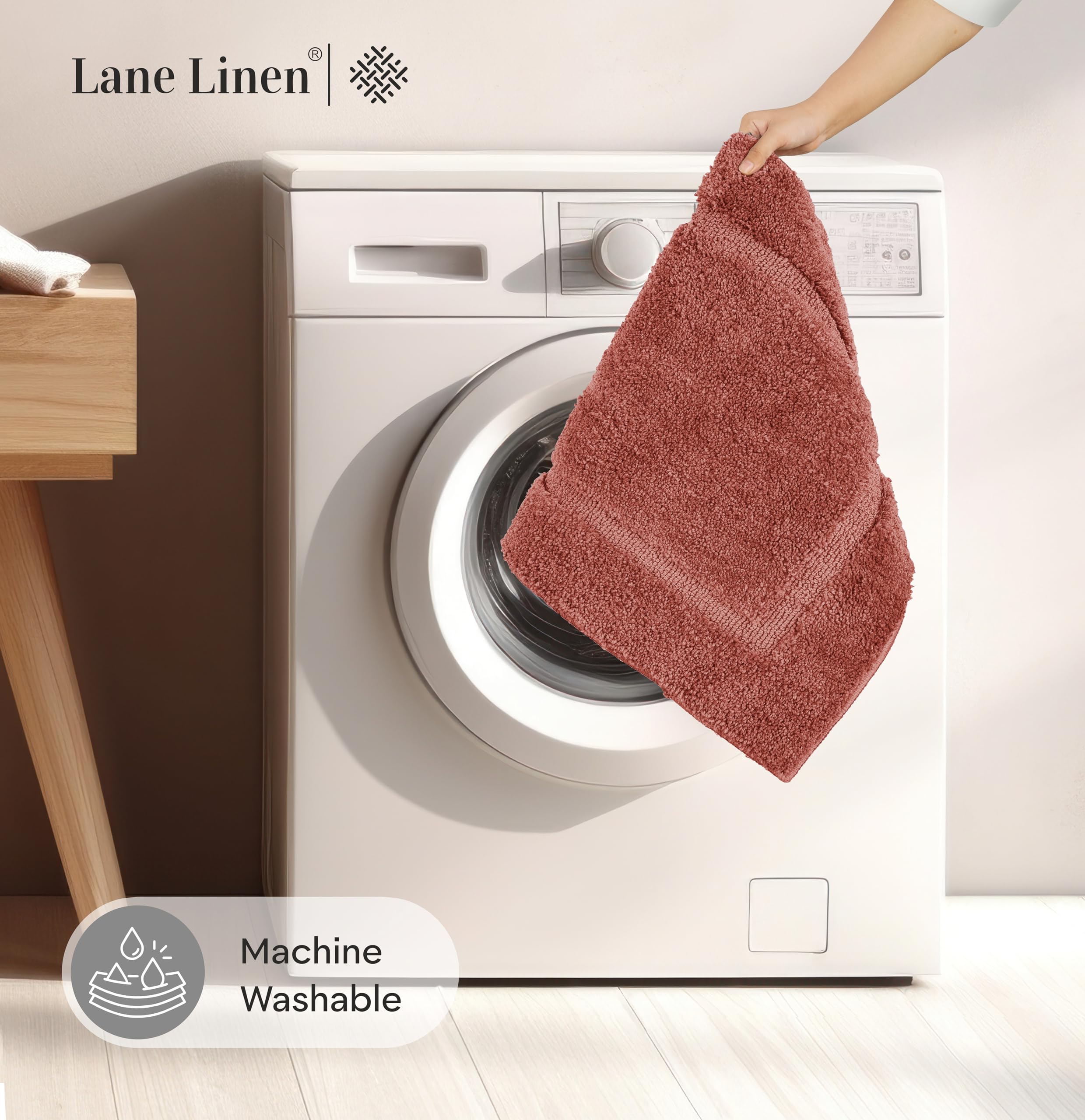 Foto 8 pulgar | Juego de Alfombras de Baño Lane Linen Algodón Absorbente Extrasuave - Venta Internacional